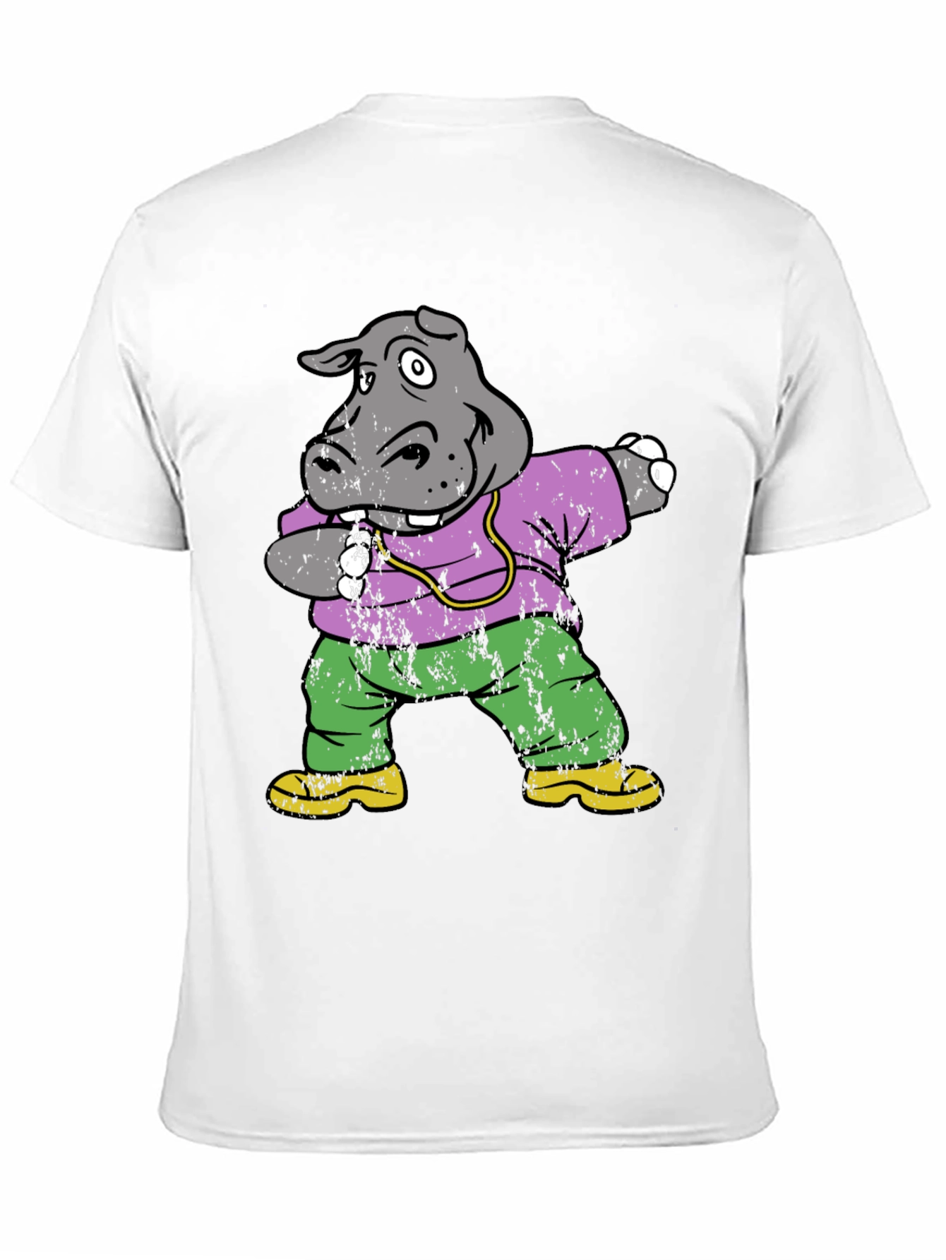Black Dabbing Hippo Graphic Tee - Cool & Fun view 11