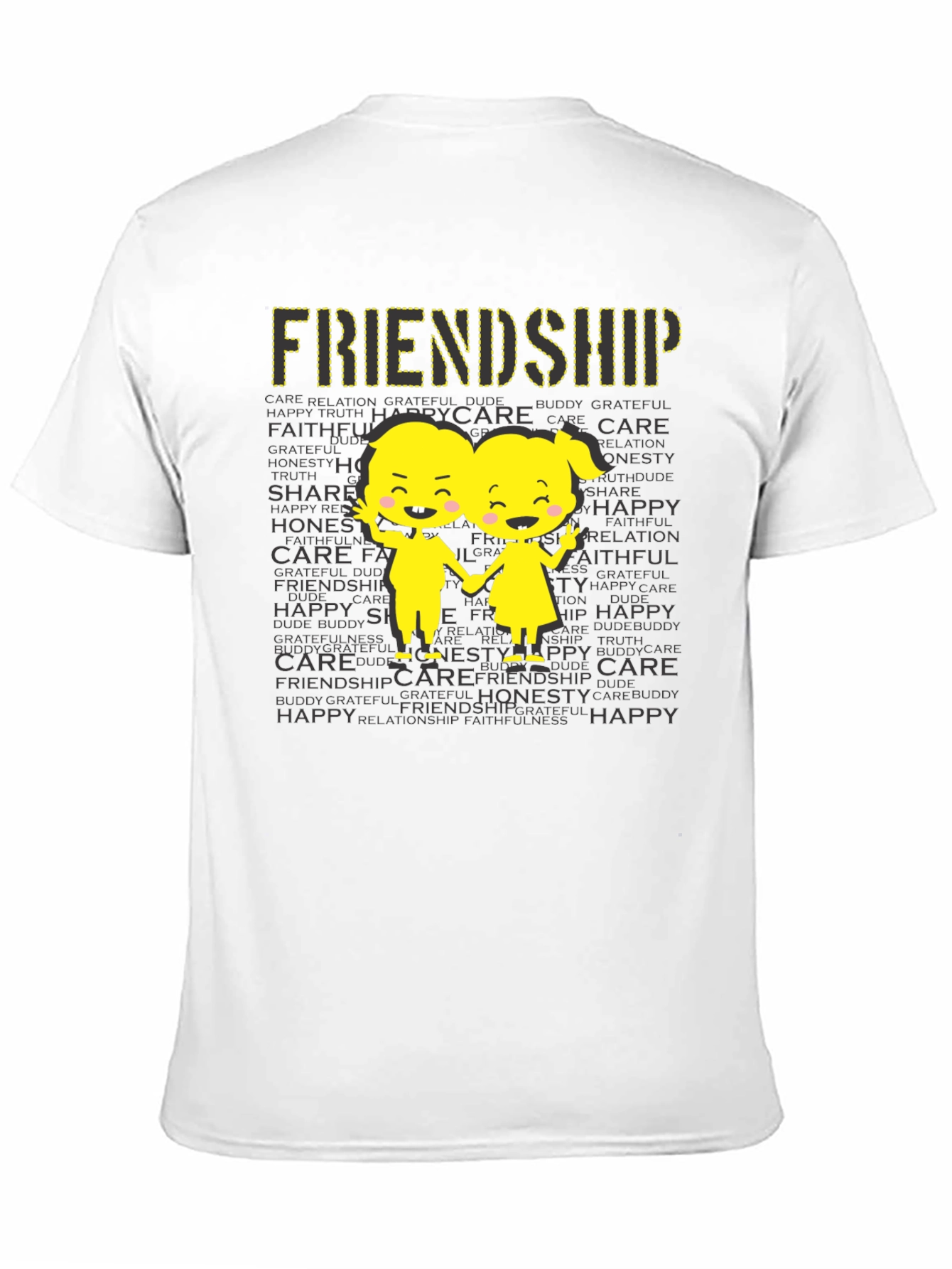 Black Friendship Graphic Print T-Shirt view 11