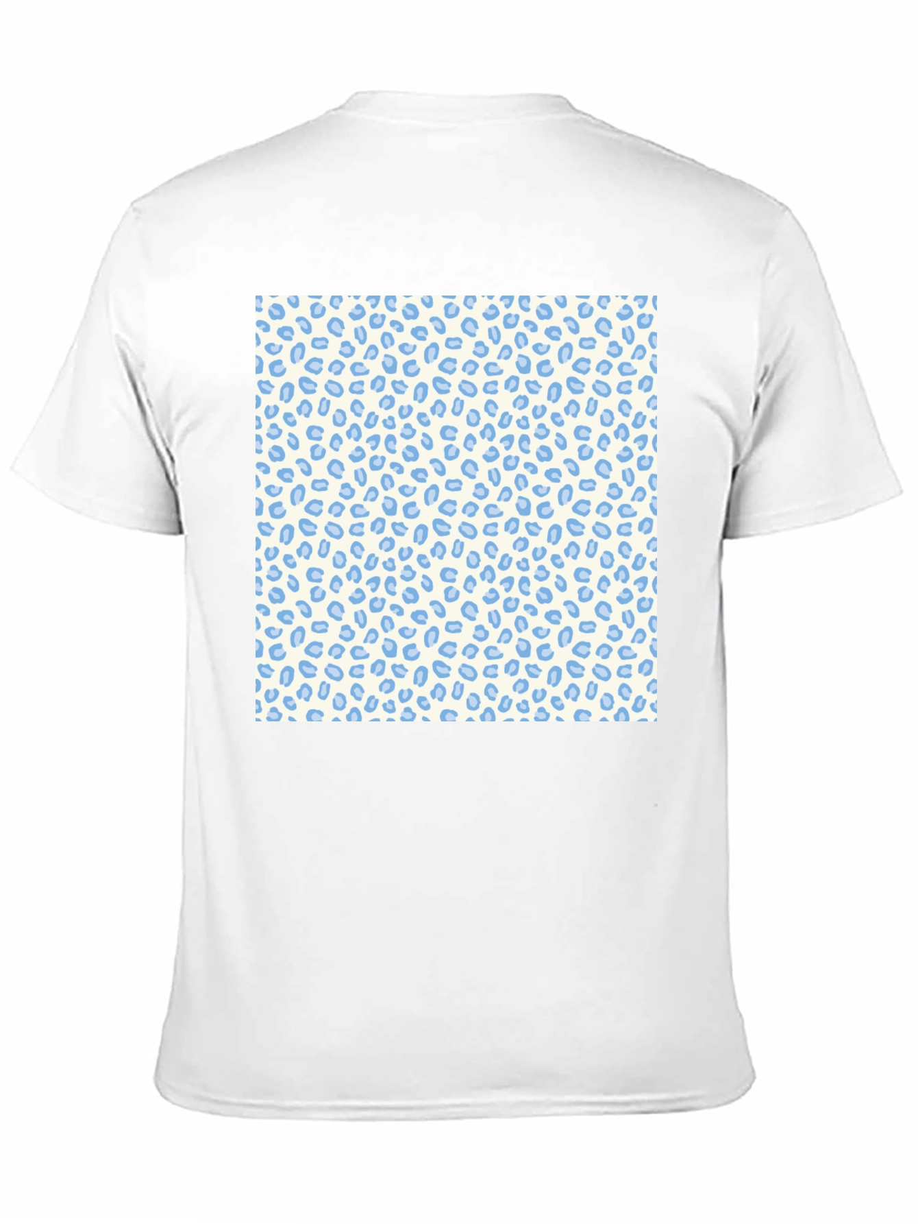 Black Cool Black Tee with Blue Leopard Print view 11