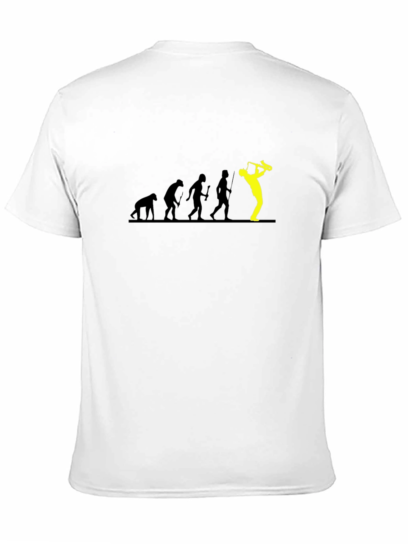 Black Saxophone Evolution Graphic T-Shirt view 11