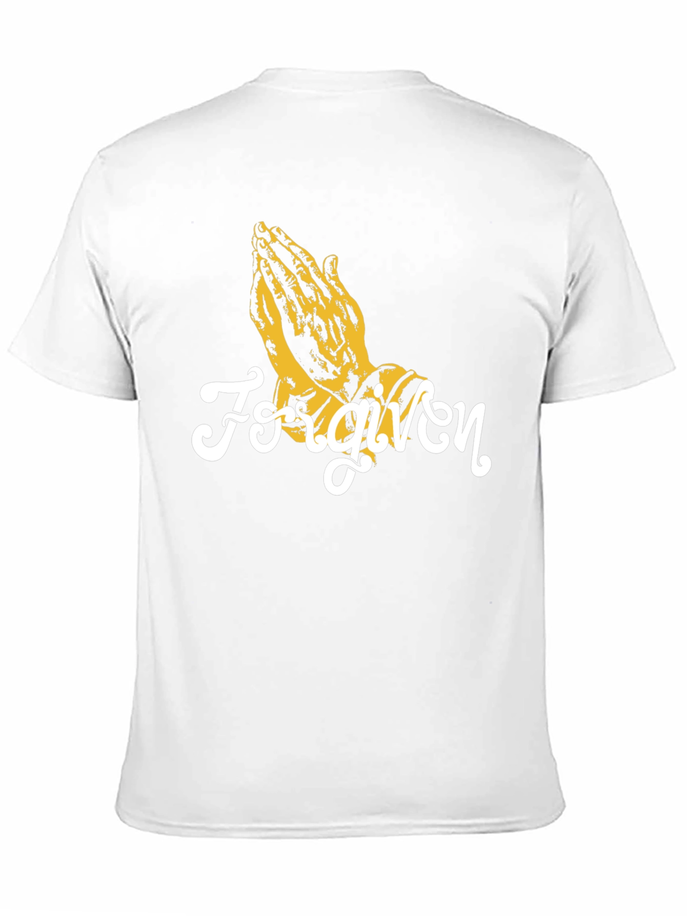 Black Forgiven Praying Hands Graphic T-Shirt view 11