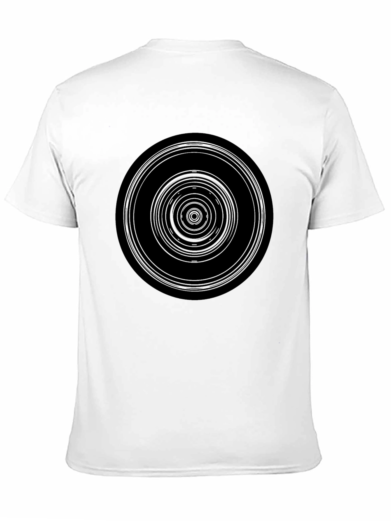 Black Hypnotic Circle Graphic Black T-Shirt view 11