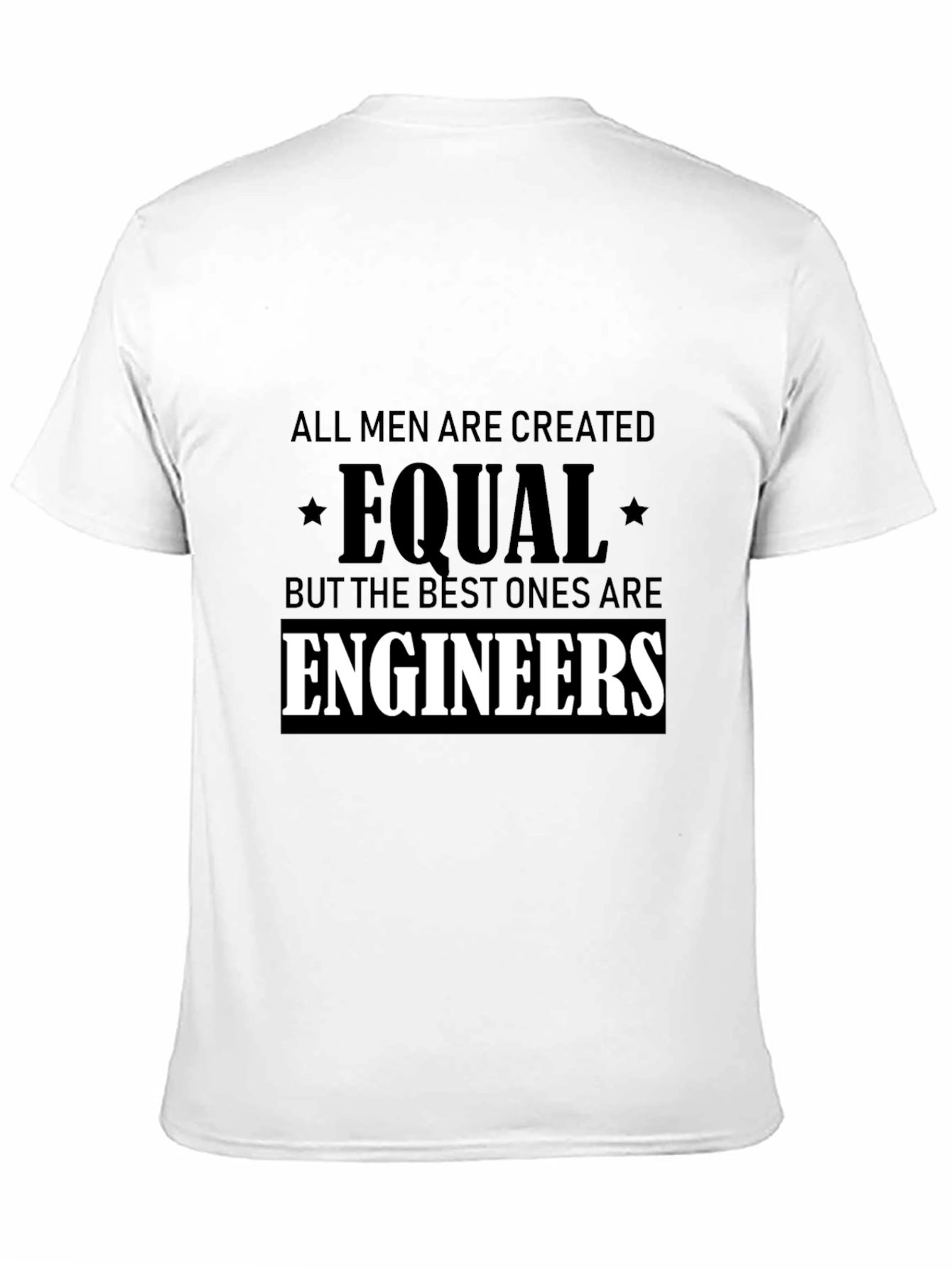 Black Engineer Pride T-Shirt: All Men Are Created Equal Tee view 11