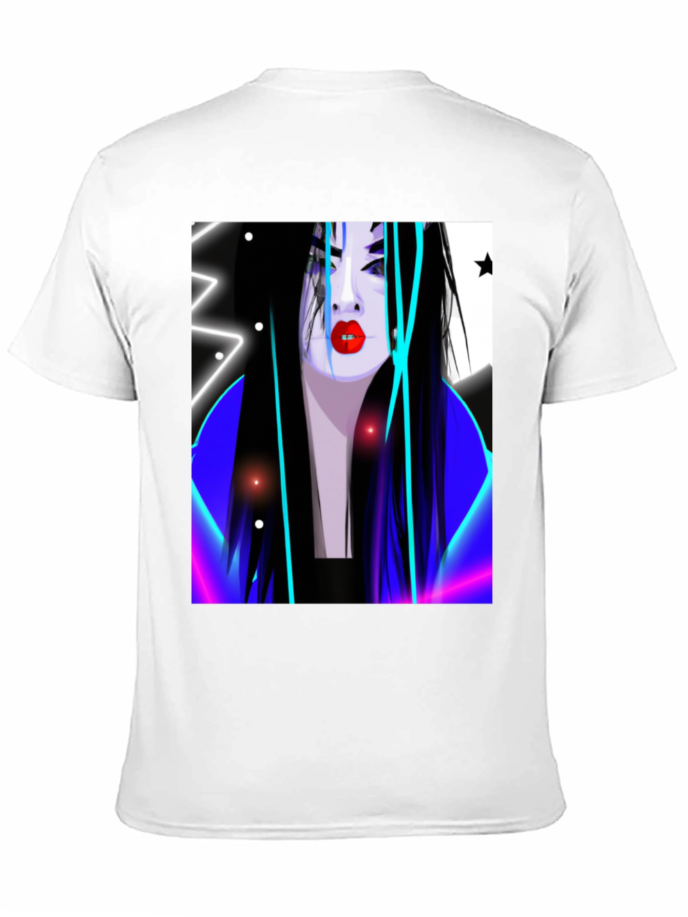 Black Neon Geisha Graphic T-Shirt - Stylish Urban Wear view 11