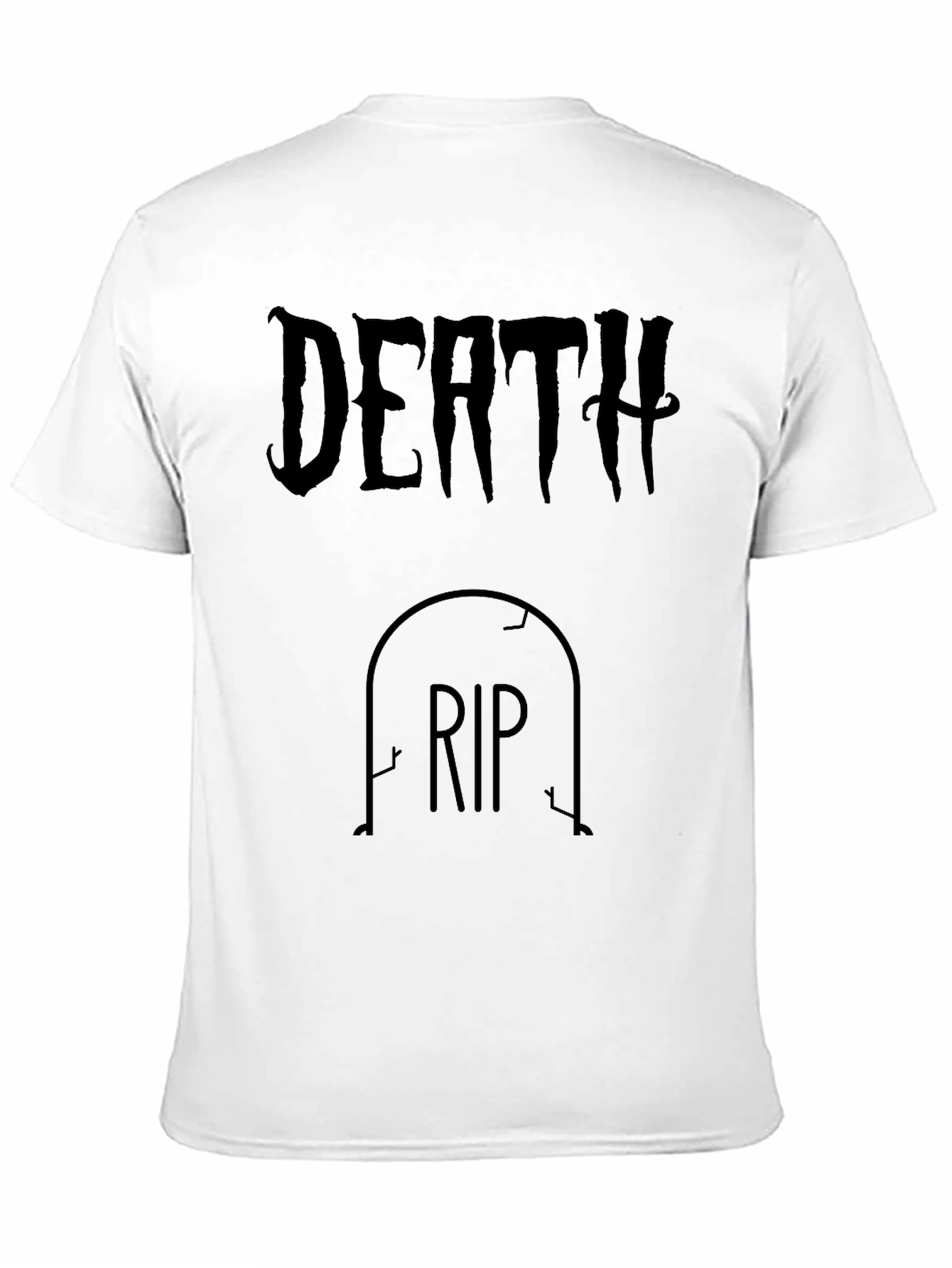 Black Death RIP Tombstone Graphic Tee view 11