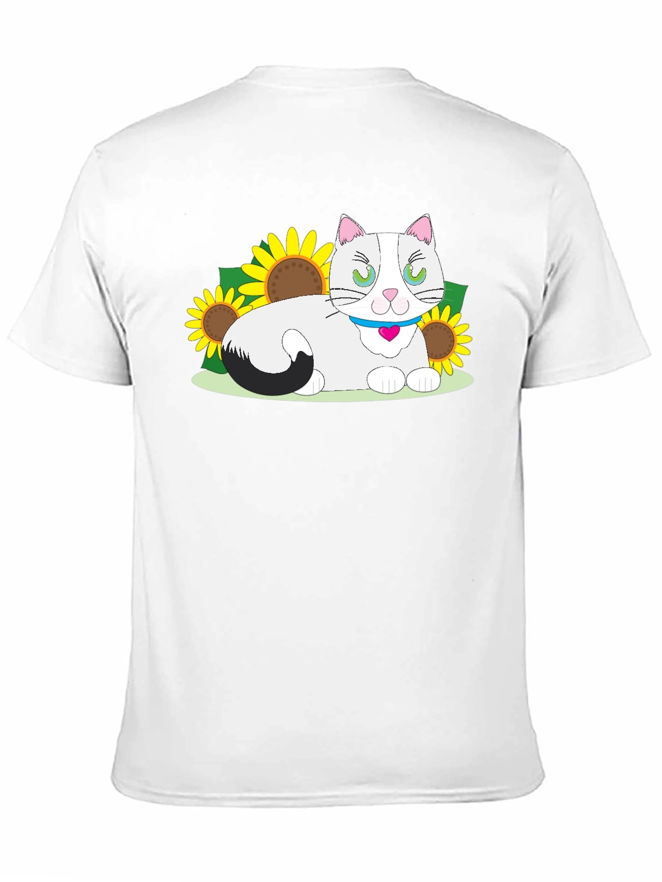 Black Cat & Sunflower Graphic T-Shirt view 11