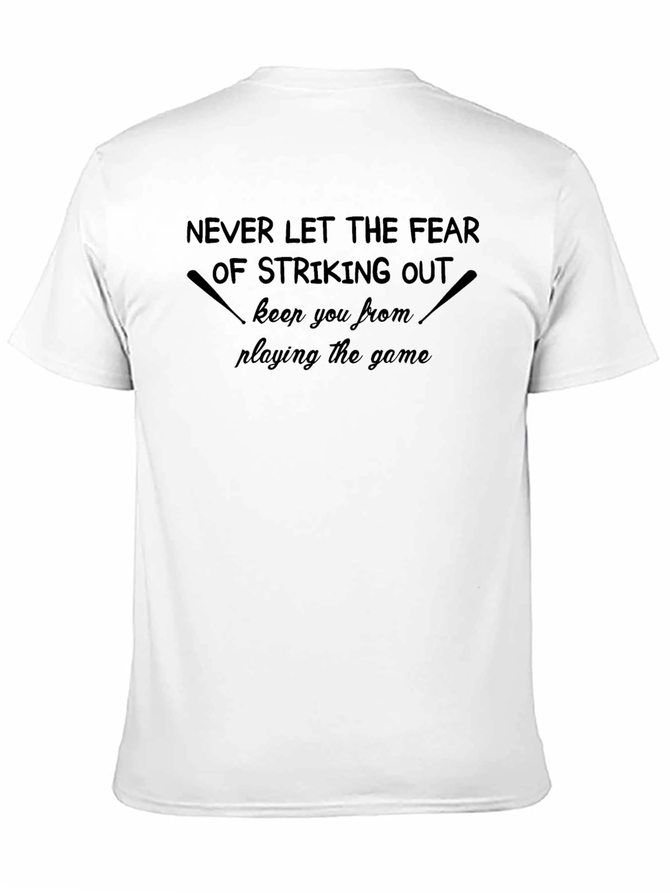 Black Baseball Motivational T-Shirt Never Let The Fear view 11