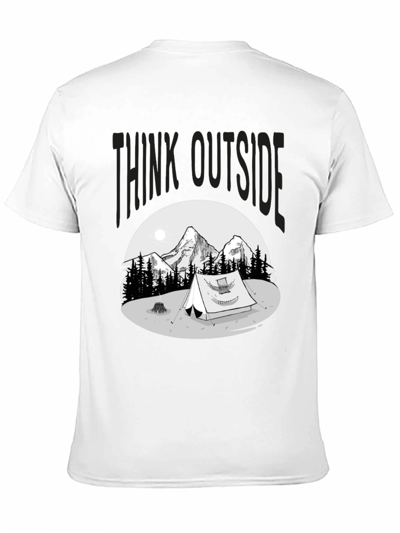 Black Think Outside Graphic T-Shirt view 11