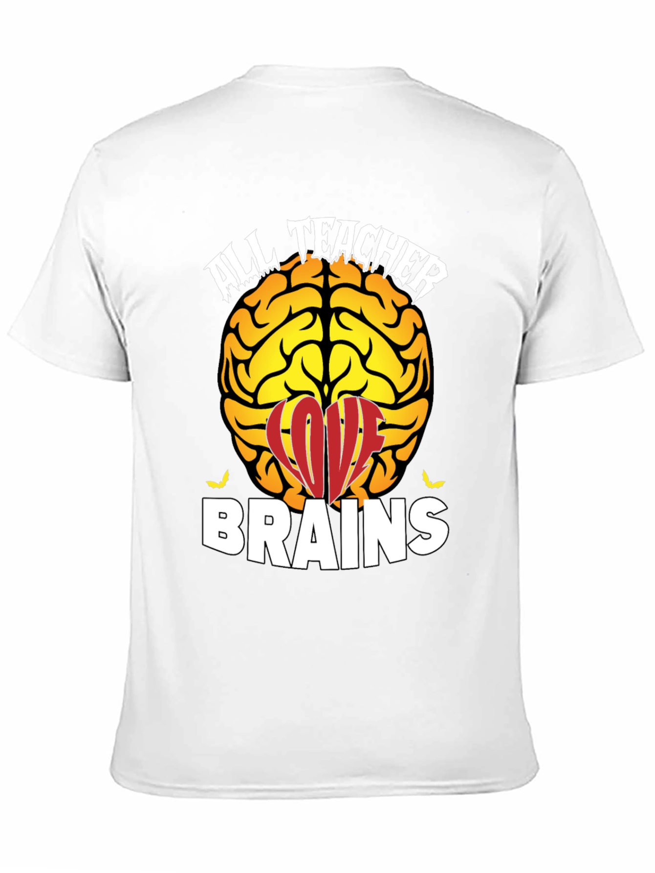 Black All Teacher Brains T-Shirt view 11