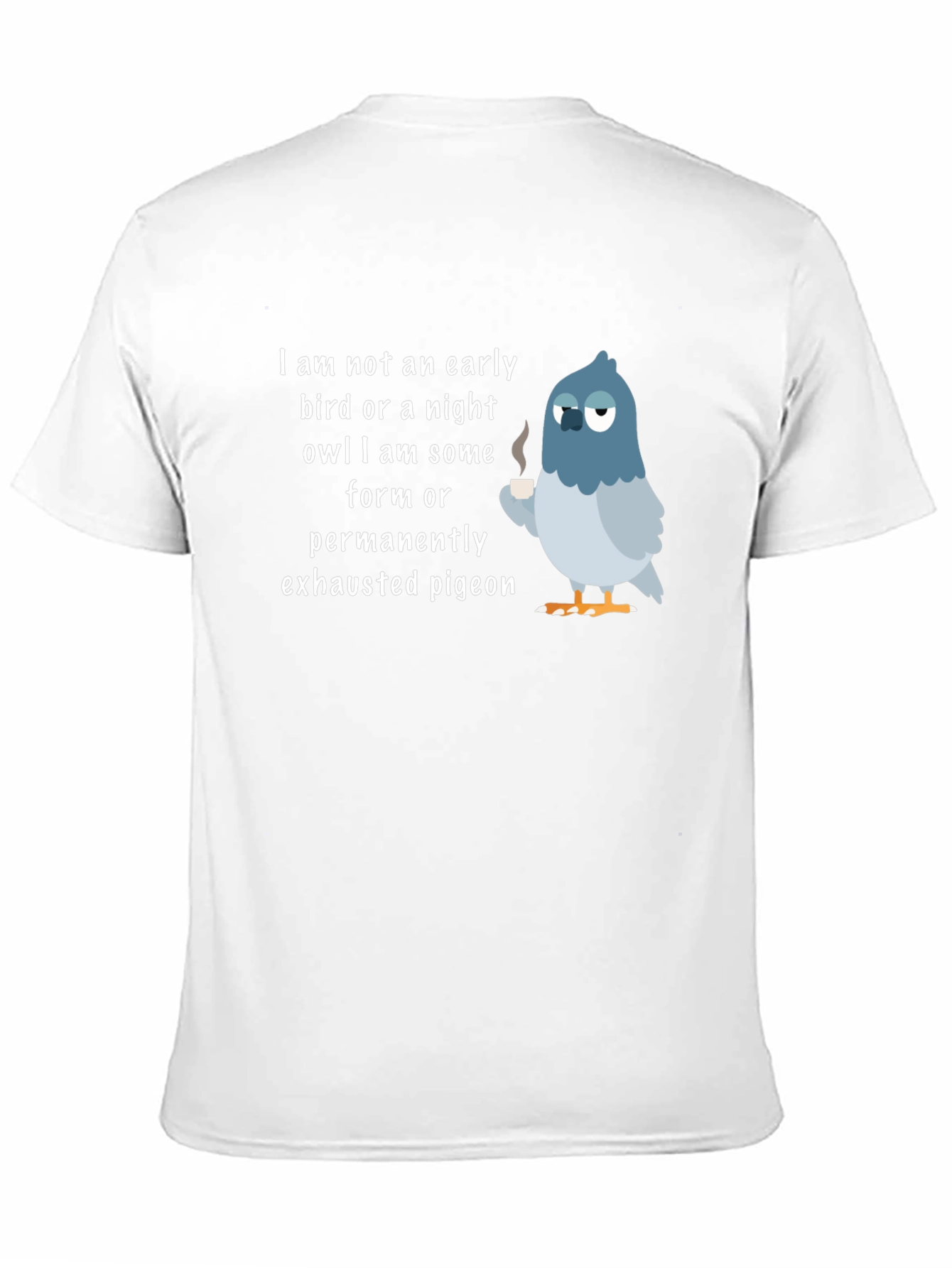 Black Exhausted Pigeon T-Shirt - Funny Bird Lover Tee view 11