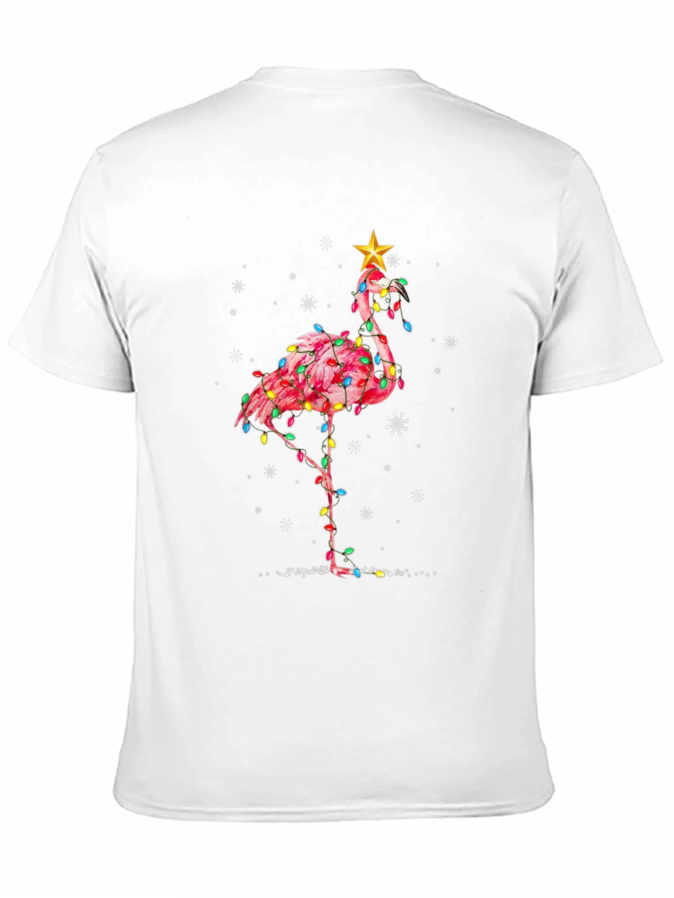 Black Festive Flamingo T-Shirt view 11