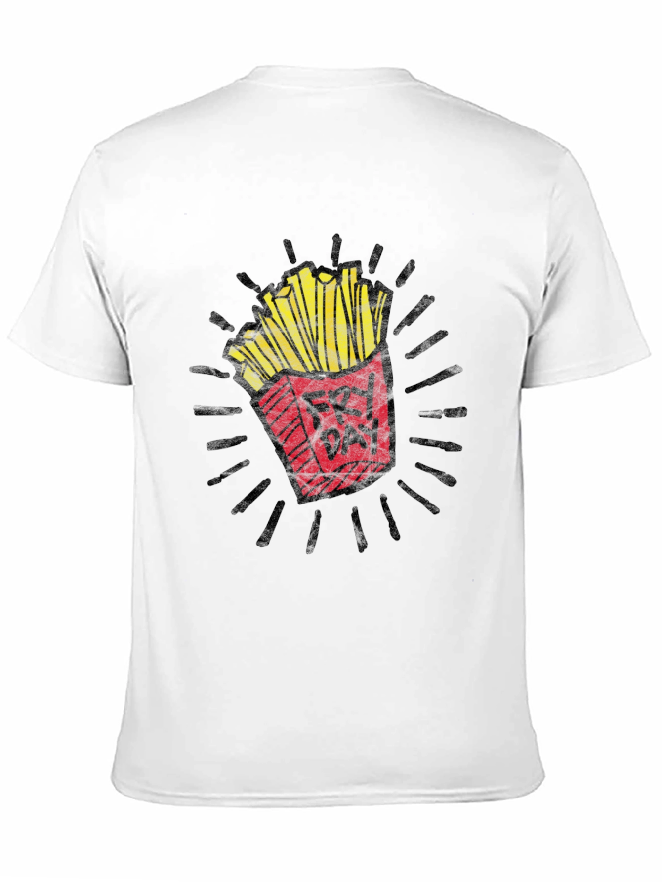 Black Fry Day Graphic T-Shirt - Unisex Crew Neck Tee view 11