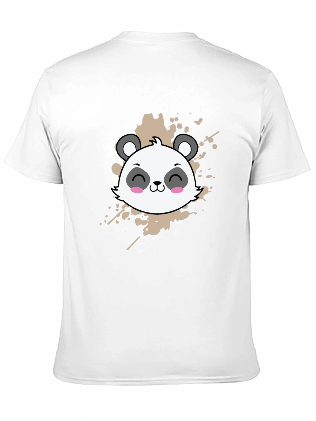 Black Cute Panda Graphic Tee - Black Cotton T-Shirt view 11
