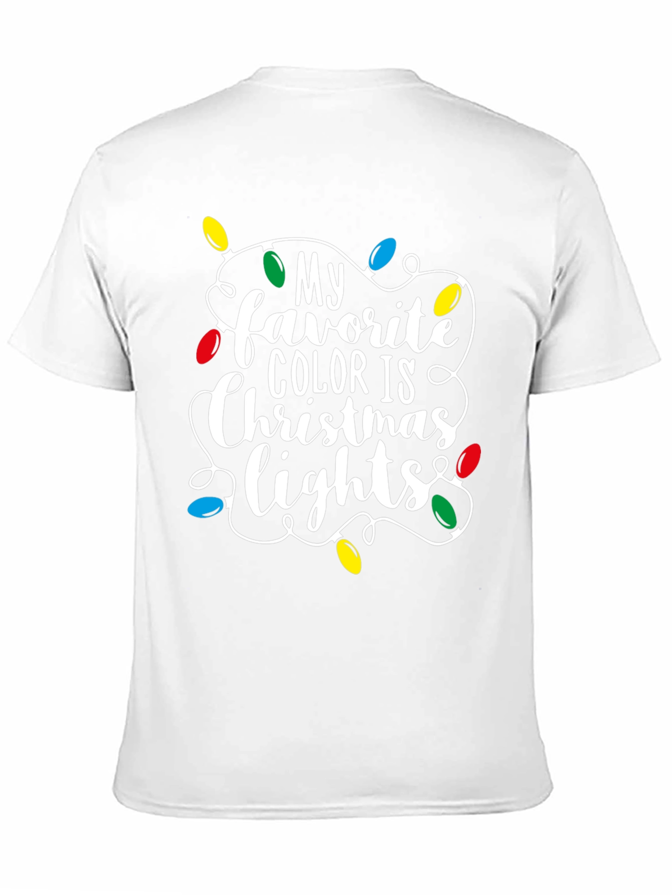 Black Christmas Lights Graphic Tee view 11