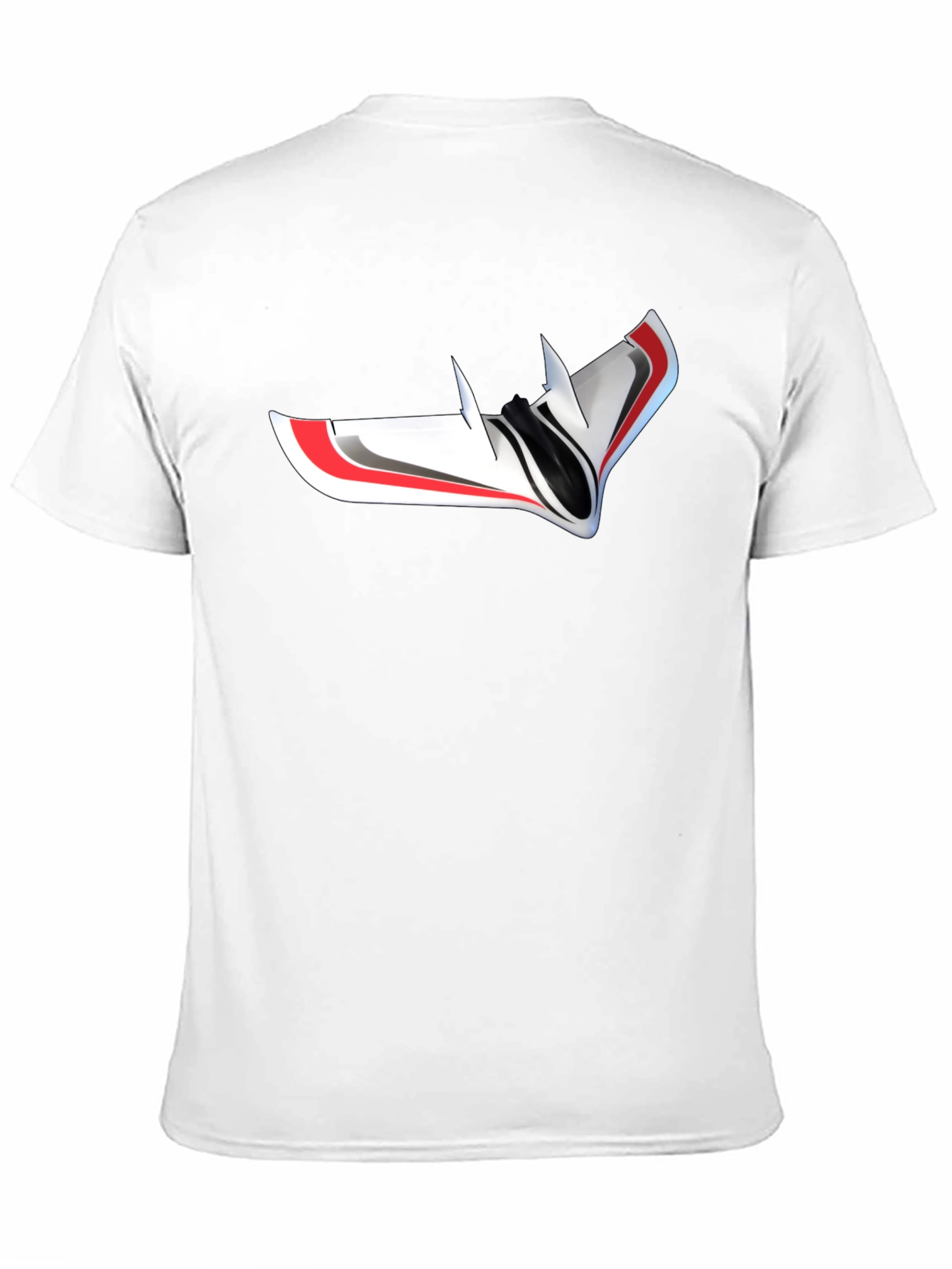 Black Futuristic Drone Graphic T-Shirt - Black view 11