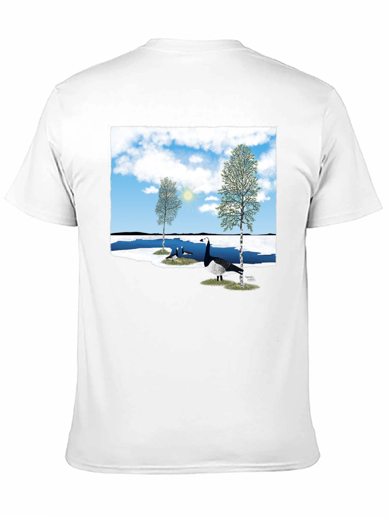 Black Goose Lake T-Shirt - Nature Graphic Tee view 11