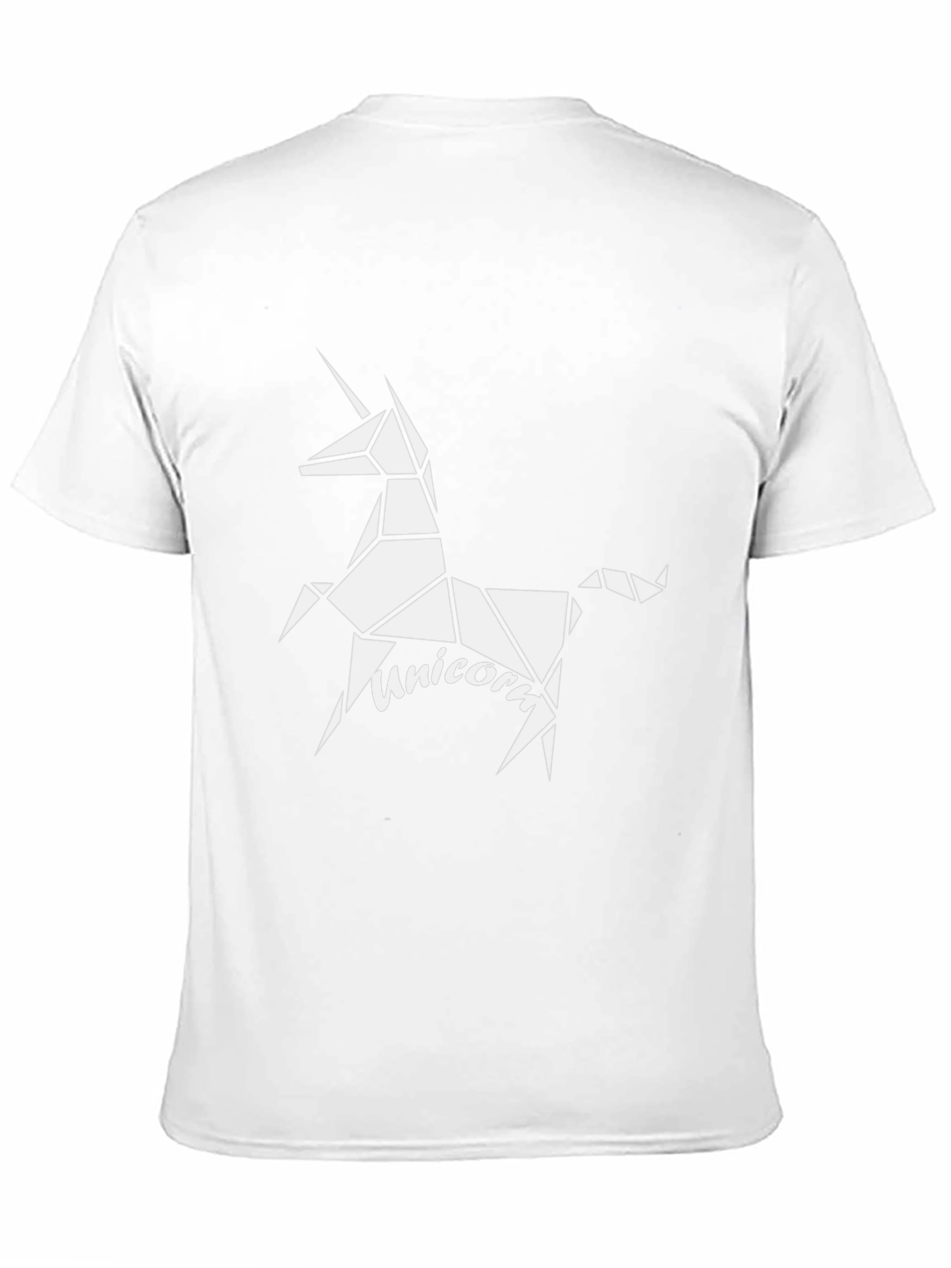 Black Geometric Unicorn Graphic Tee - Black Cotton Casual Shirt view 11