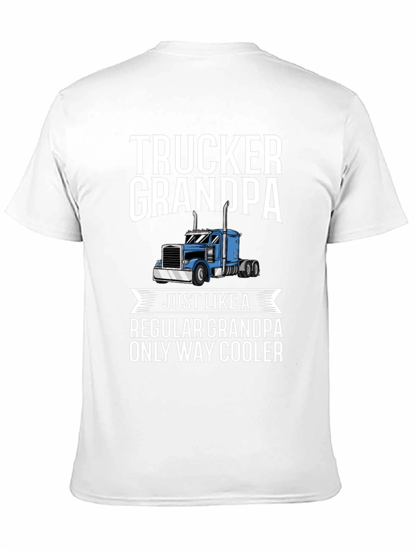Black Trucker Grandpa T-Shirt - Cool Grandfather Tee view 11