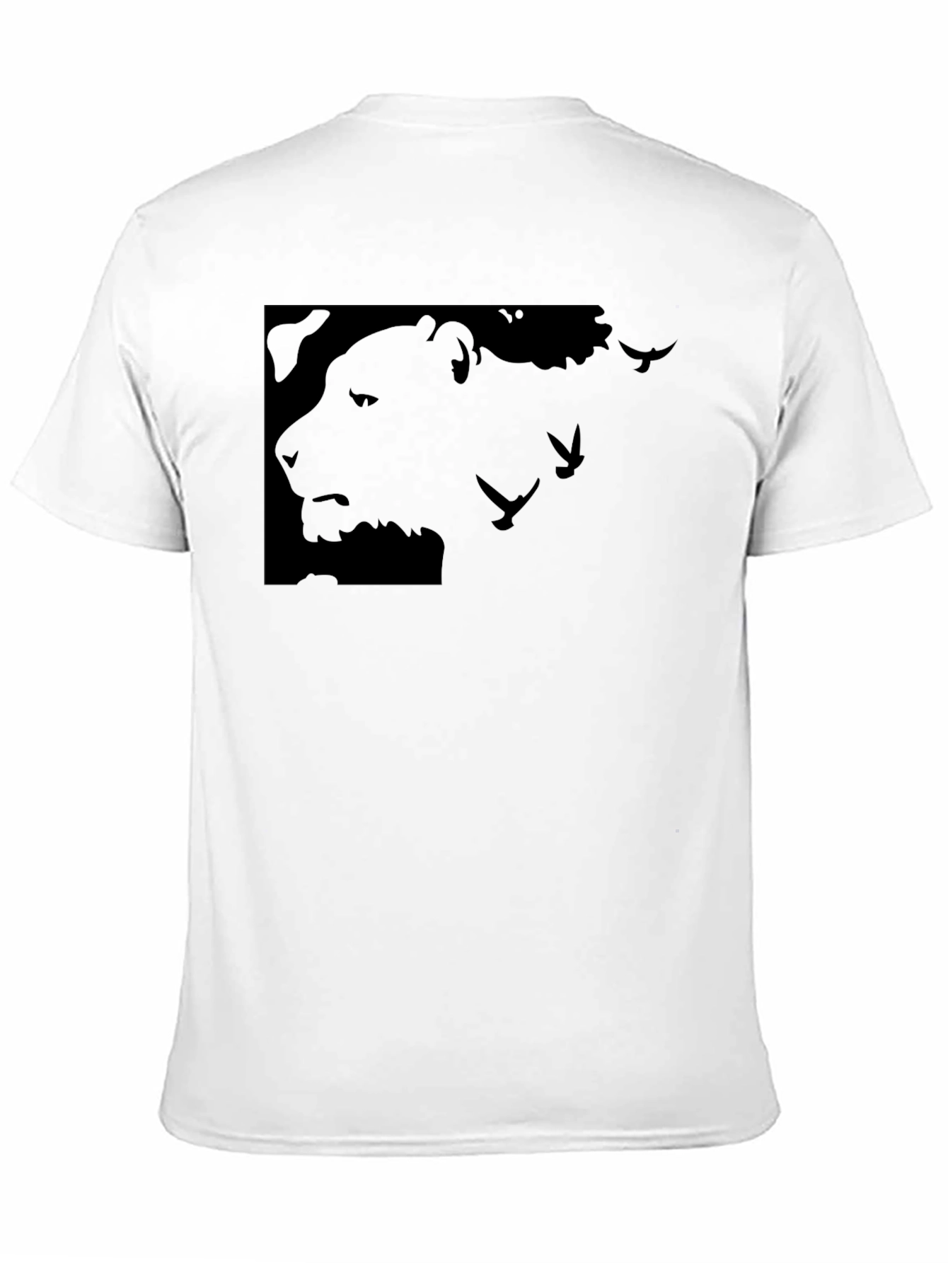 Black Lion Silhouette Graphic T-Shirt view 11