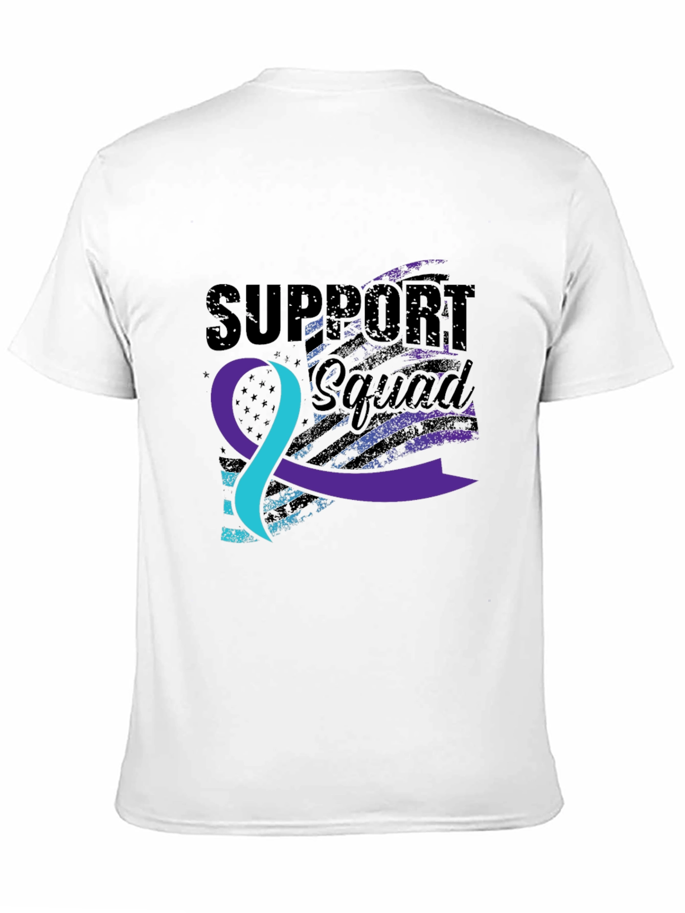 Black Support Squad Awareness T-Shirt view 11