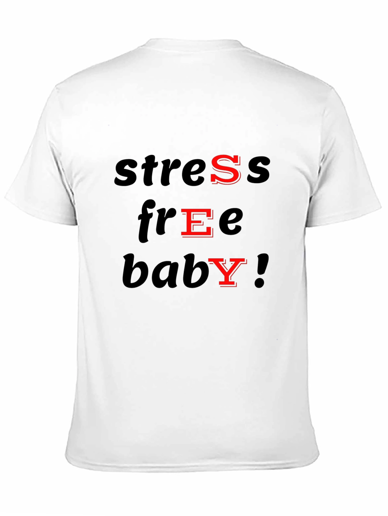 Black Stress Free Baby T-Shirt - Black Cotton Blend view 11