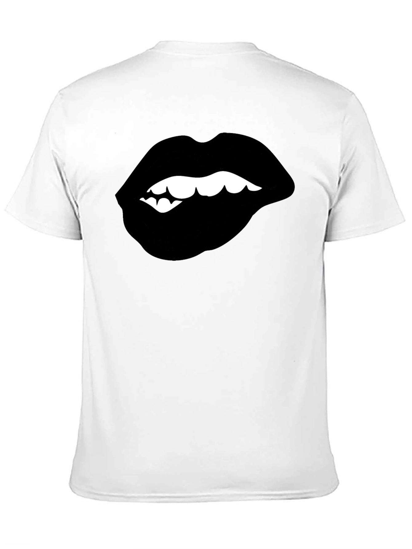 Black Biting Lips Graphic Tee - Modern Streetwear view 11