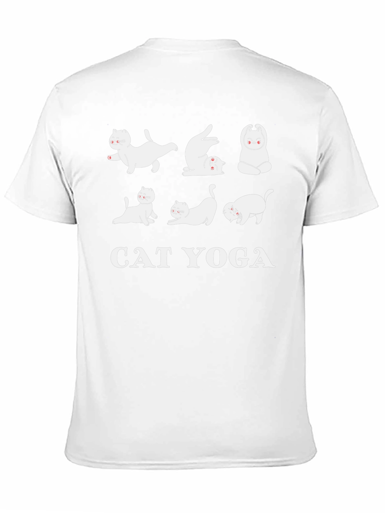 Black Cat Yoga Black T-Shirt - Funny Graphic Tee view 11