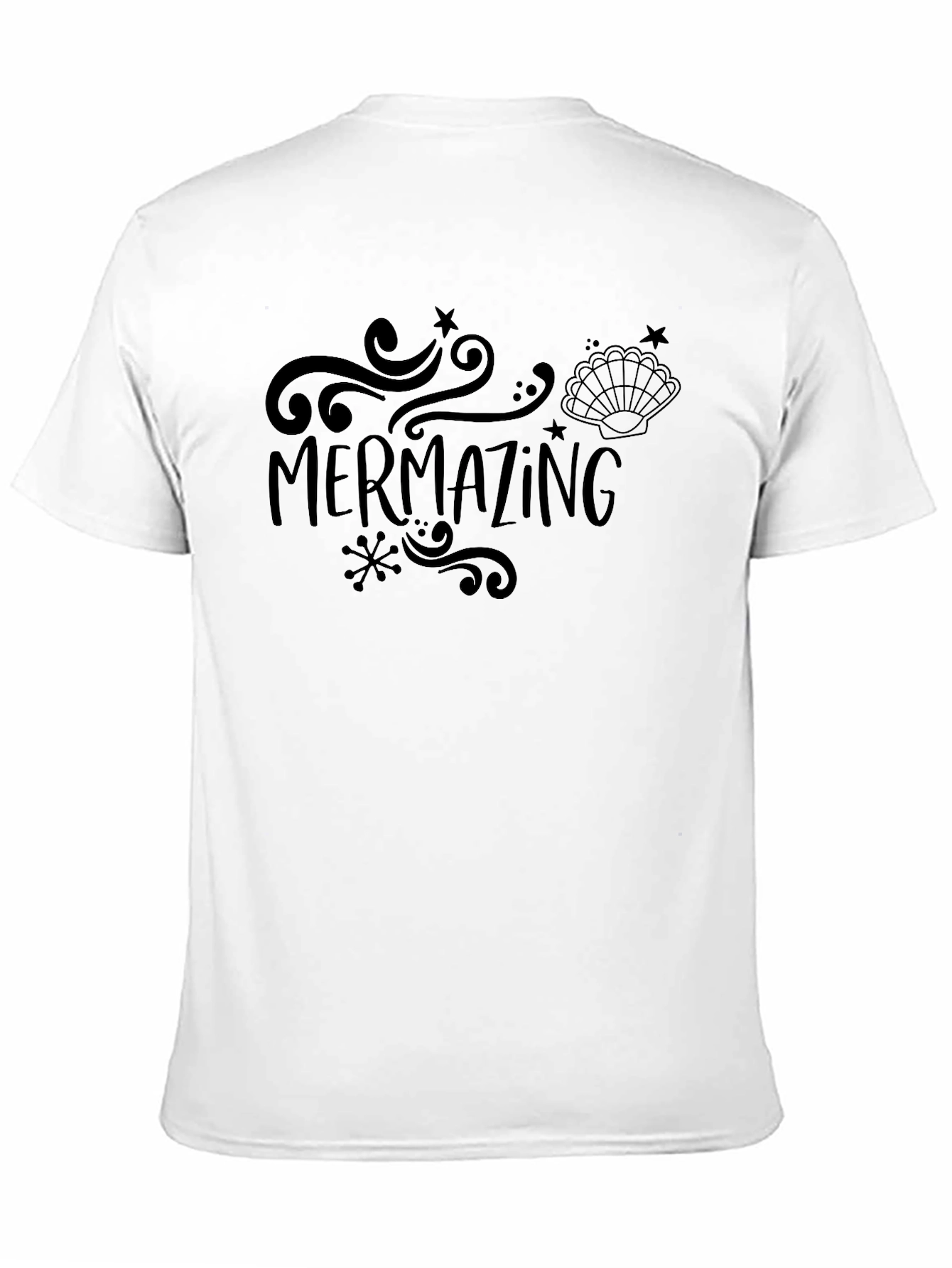Black Mermazing Graphic Tee - Black Cotton T-Shirt view 11