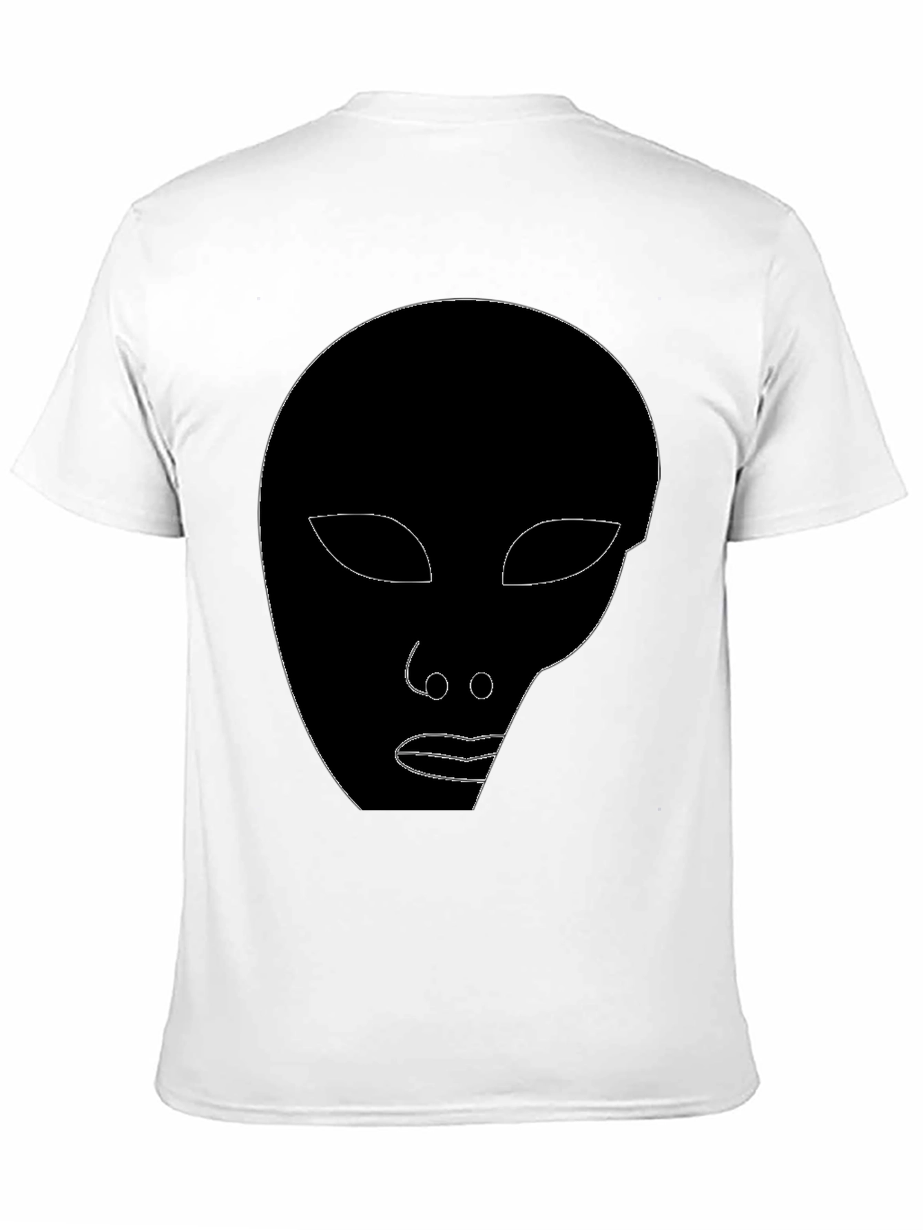 Black Abstract Face Graphic Tee - Stylish Black T-Shirt view 11