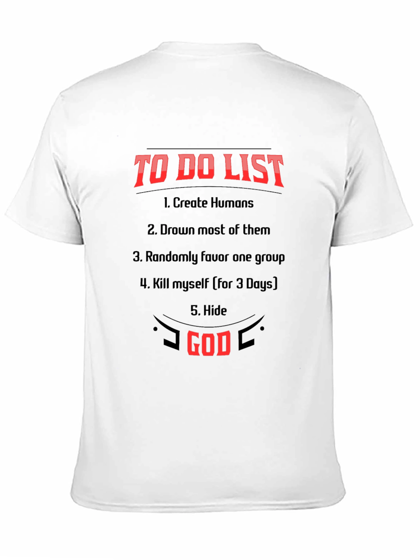 Black God's To-Do List Black T-Shirt view 11