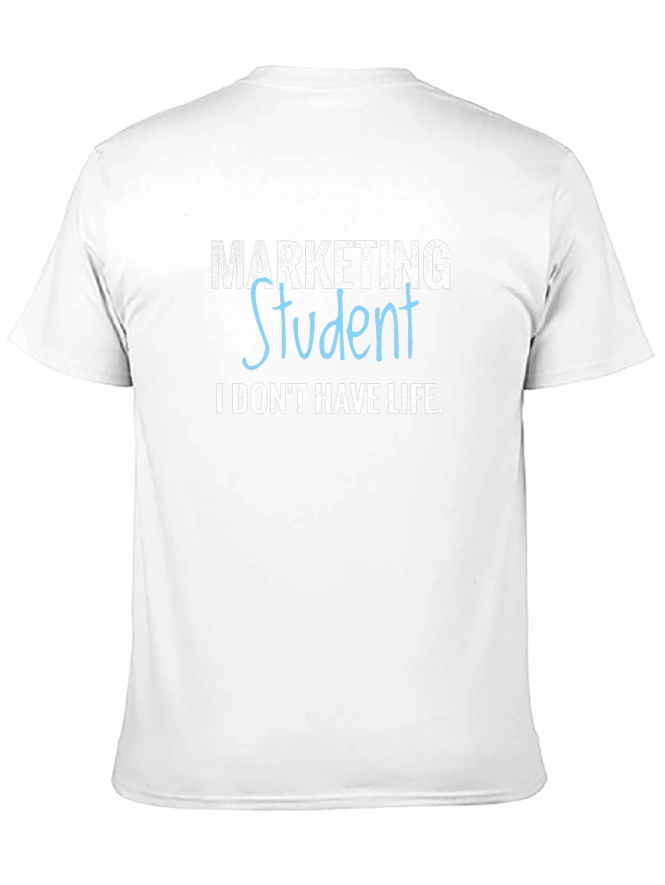 Black Marketing Student T-Shirt - No Life Graphic Tee view 11