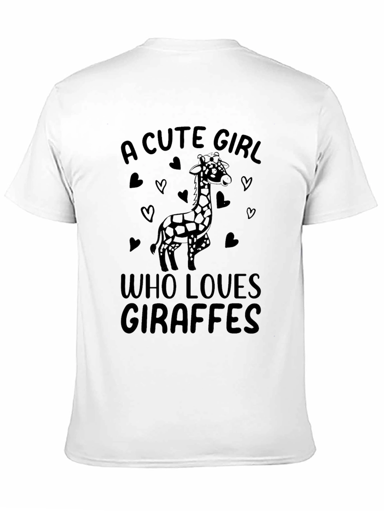 Giraffe Lover T-Shirt - Cute Girl Giraffe Hearts Tee - 11