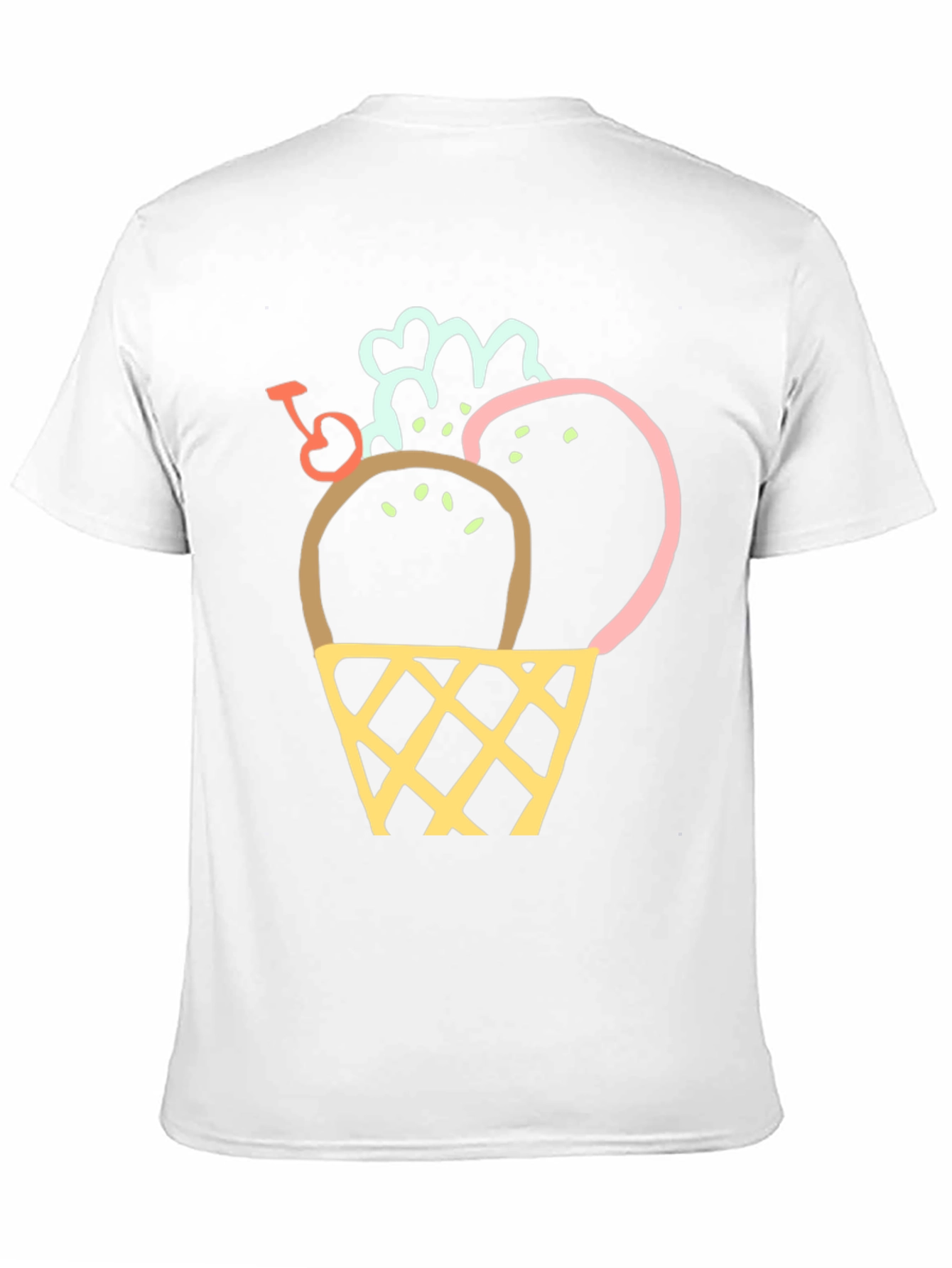 Black Ice Cream Cone Graphic Tee - Trendy & Fun view 11