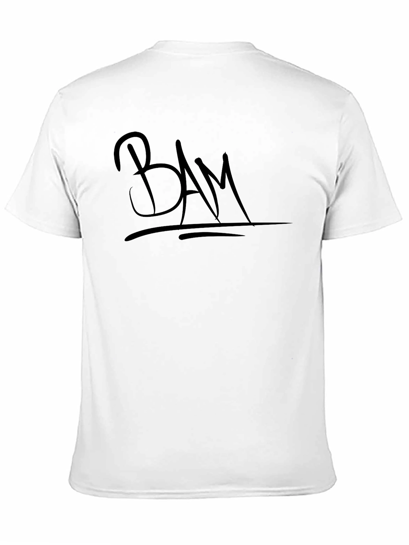 Black BAM Graphic Tee - Black Cotton Crew Neck view 11