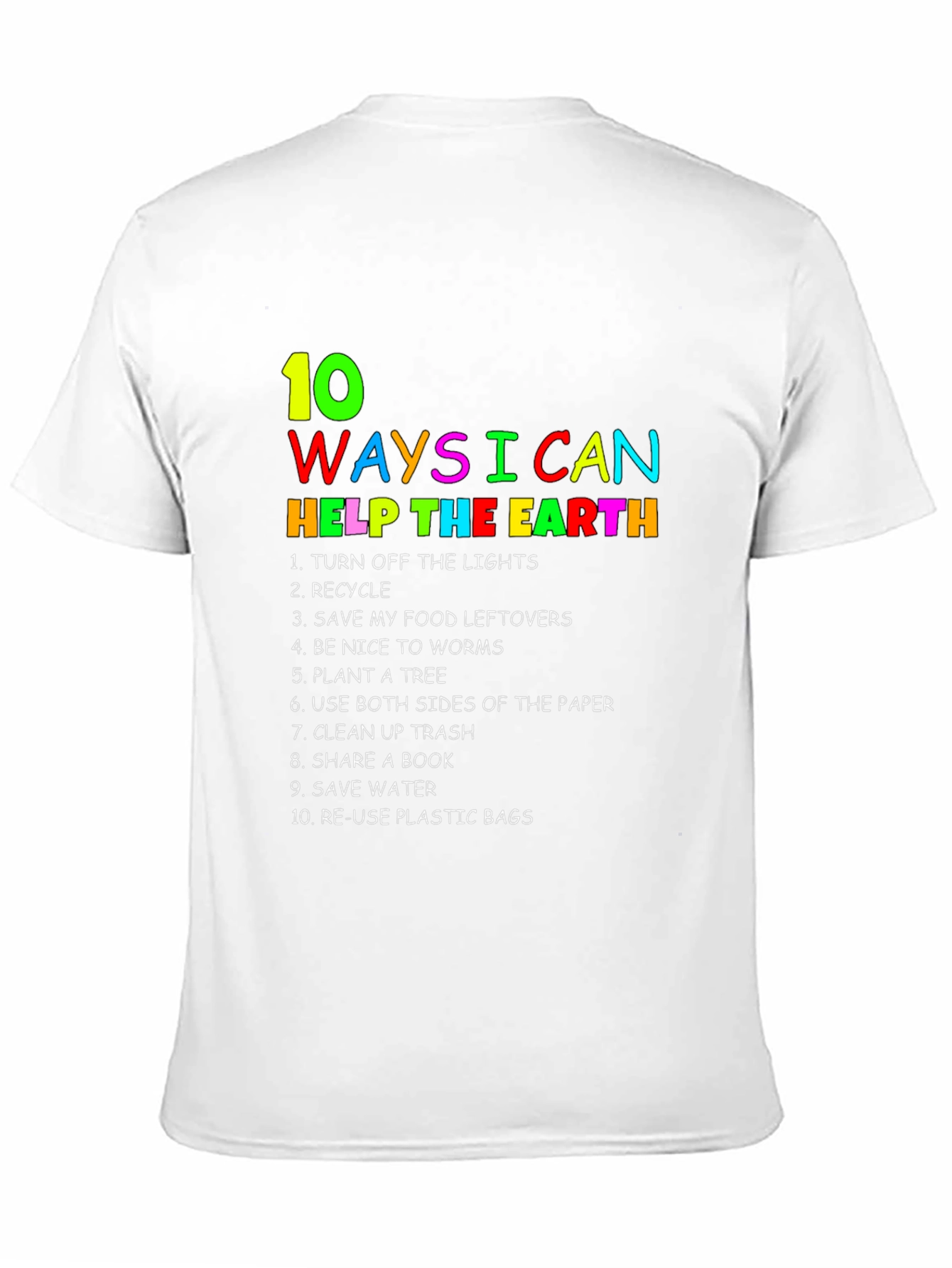 Black Eco-Friendly T-Shirt: 10 Ways to Help the Earth view 11