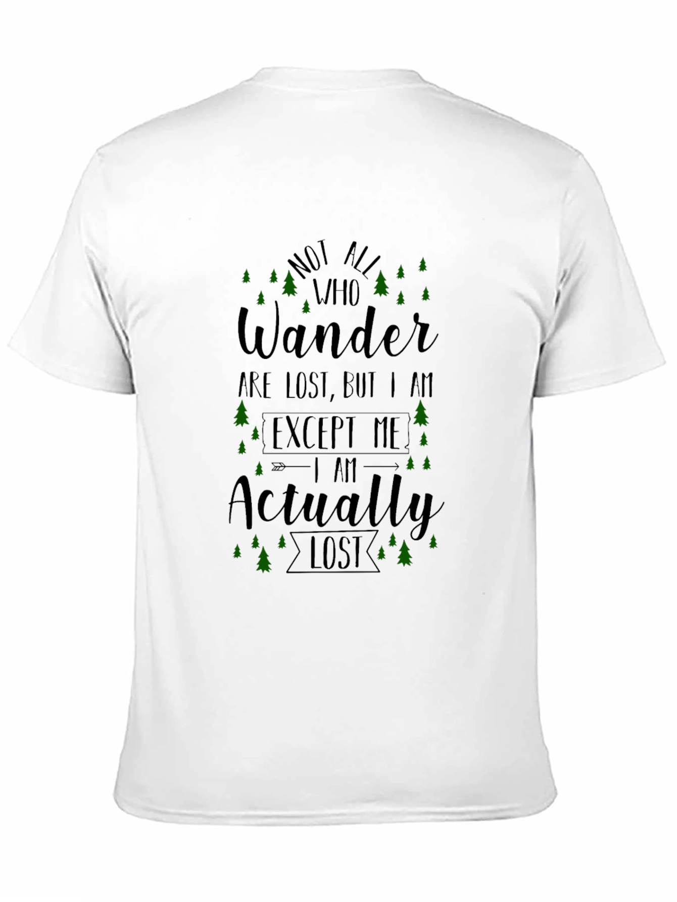 Black Not All Who Wander Black T-Shirt view 11