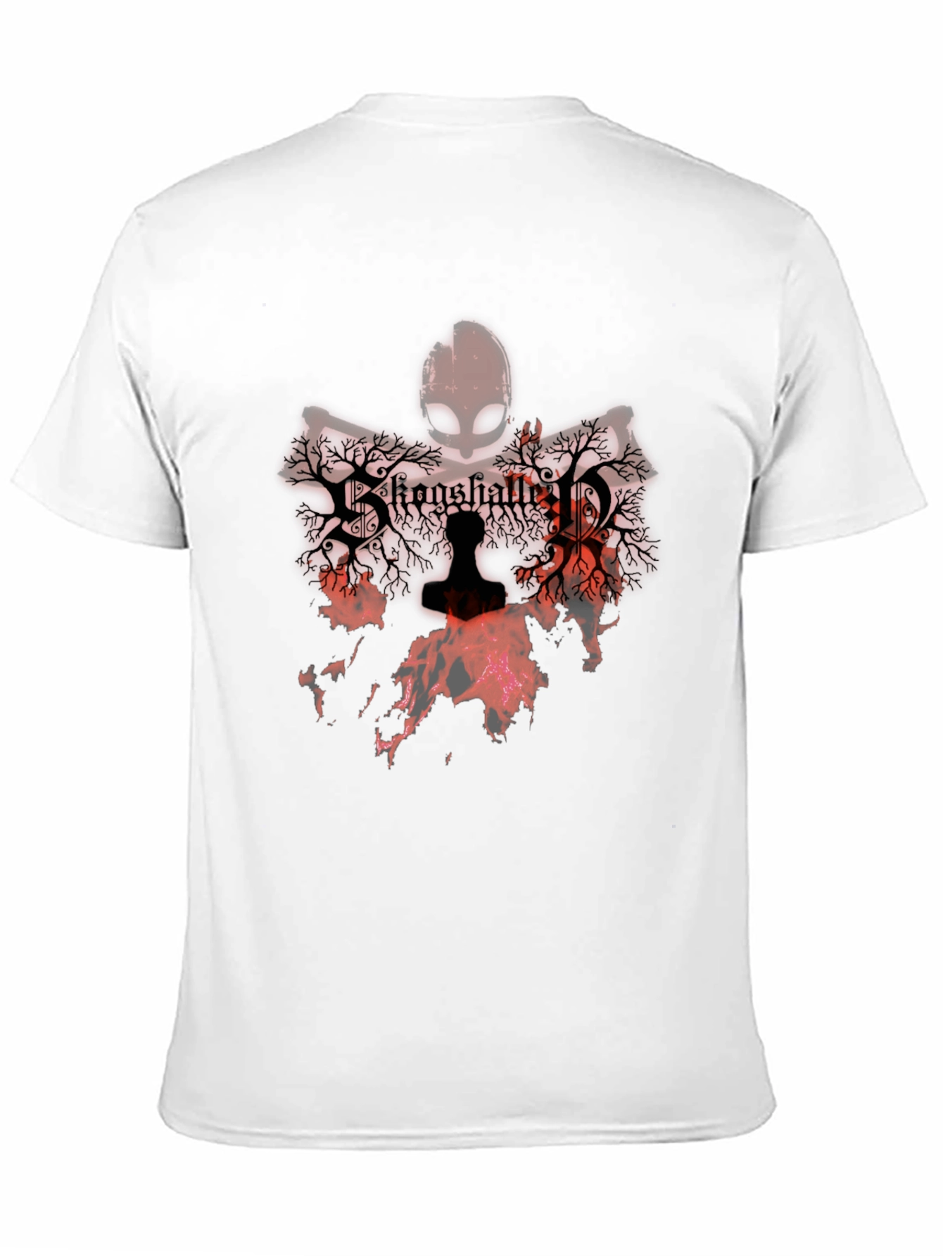 Black Shadowy Alien Graphic T-Shirt view 11