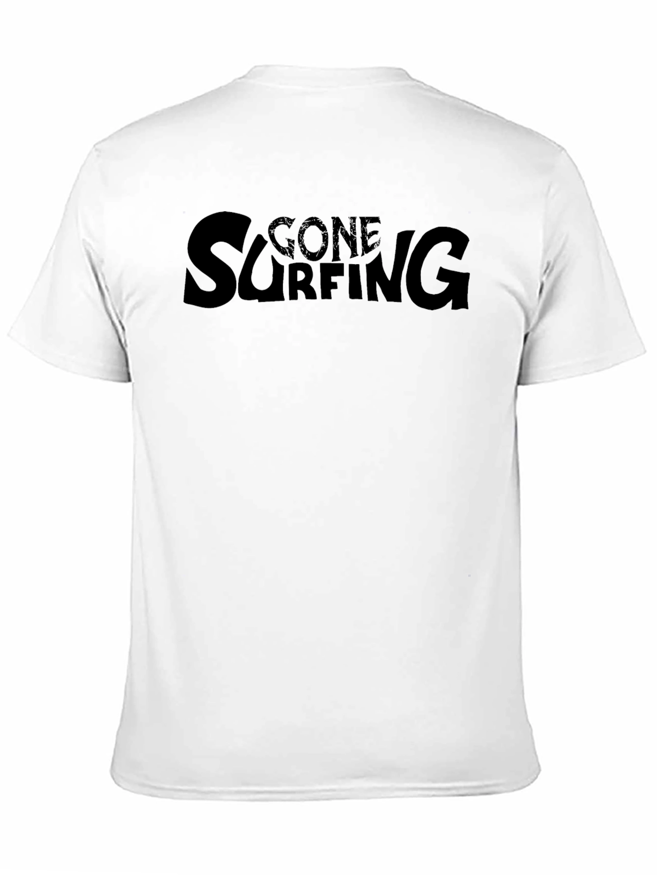 Black Gone Surfing Graphic Tee - Black Cotton T-Shirt view 11