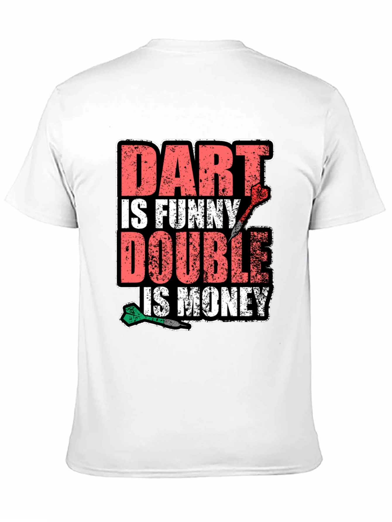 Black Funny Dart T-Shirt - Dart Is Funny, Double Is Money view 11