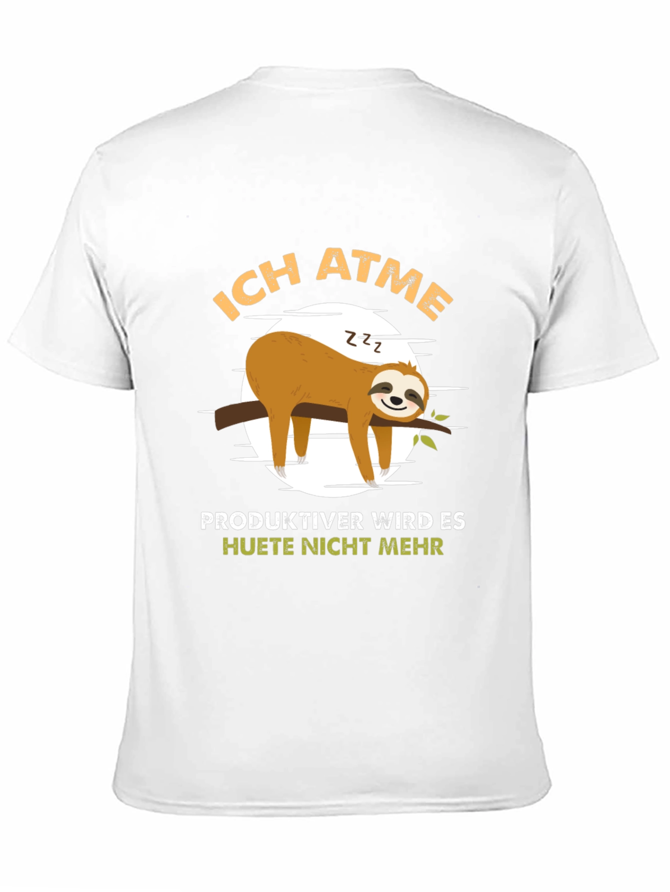 Black Ich Atme Sloth T-Shirt view 11