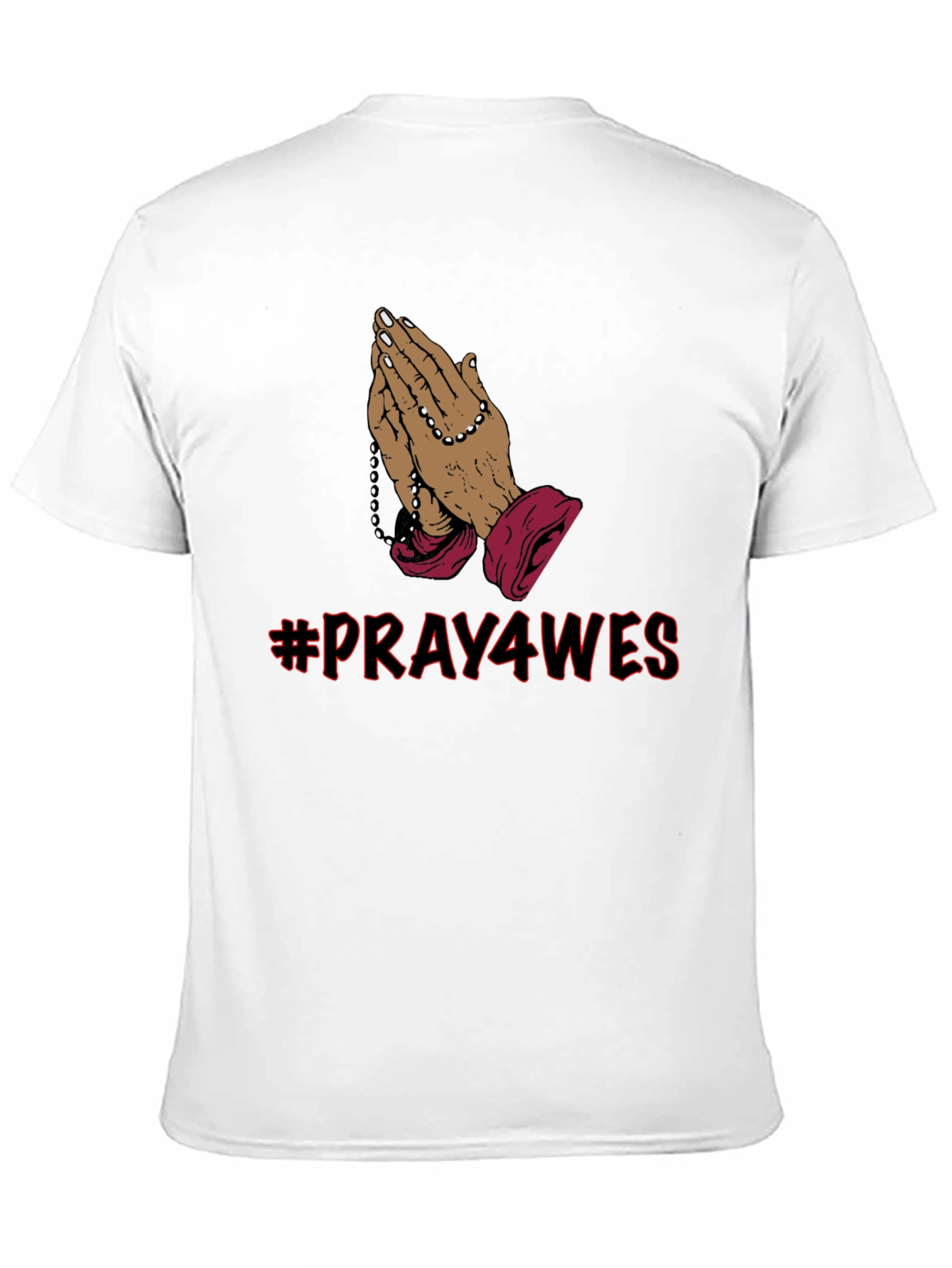 Black Pray4Wes Graphic Tee - Stylish Religious T-Shirt view 11