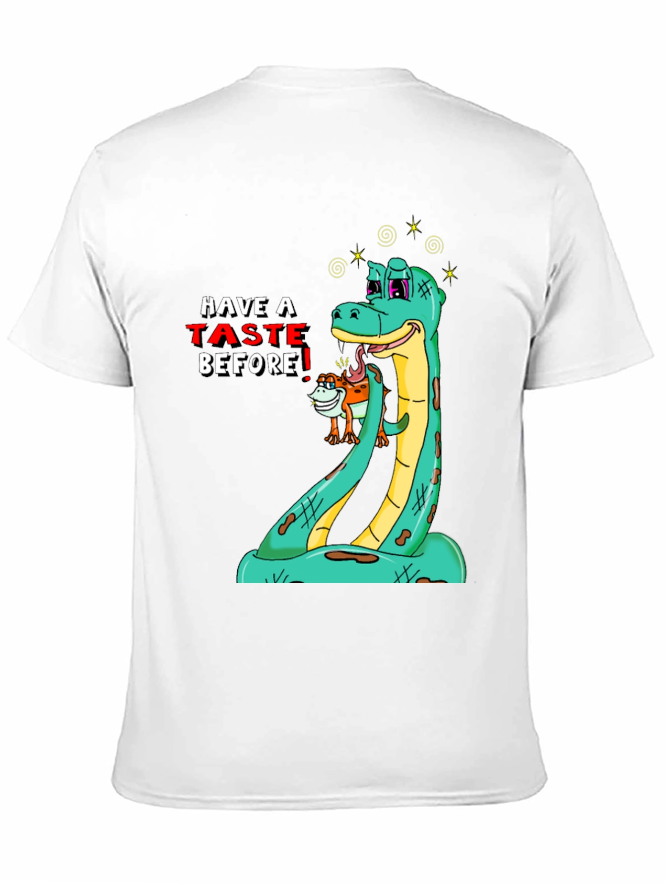Black Funny Snake Tasting T-Shirt view 11