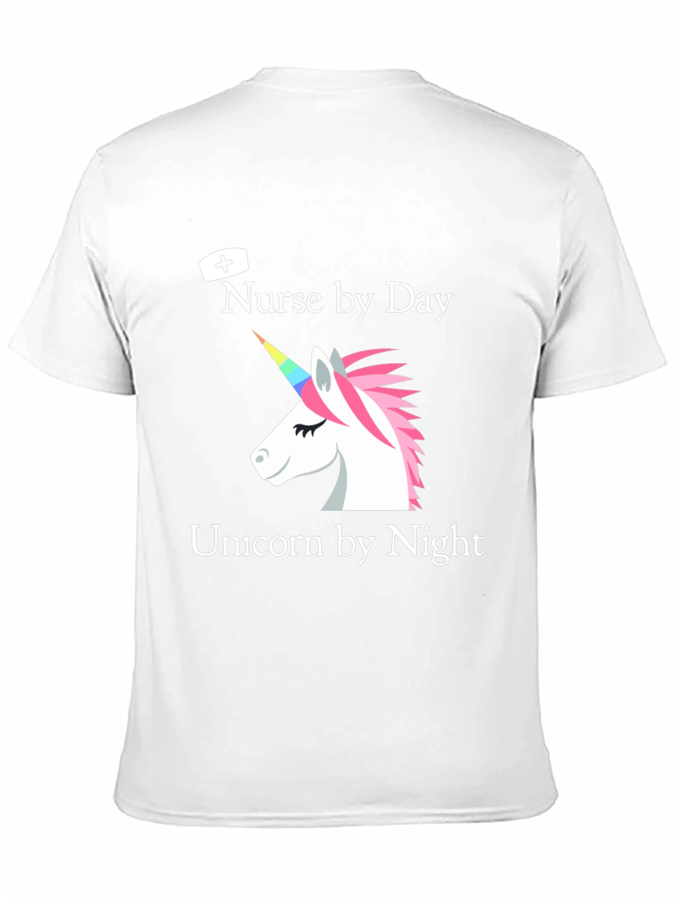 Black Nurse by Day Unicorn by Night T-Shirt view 11