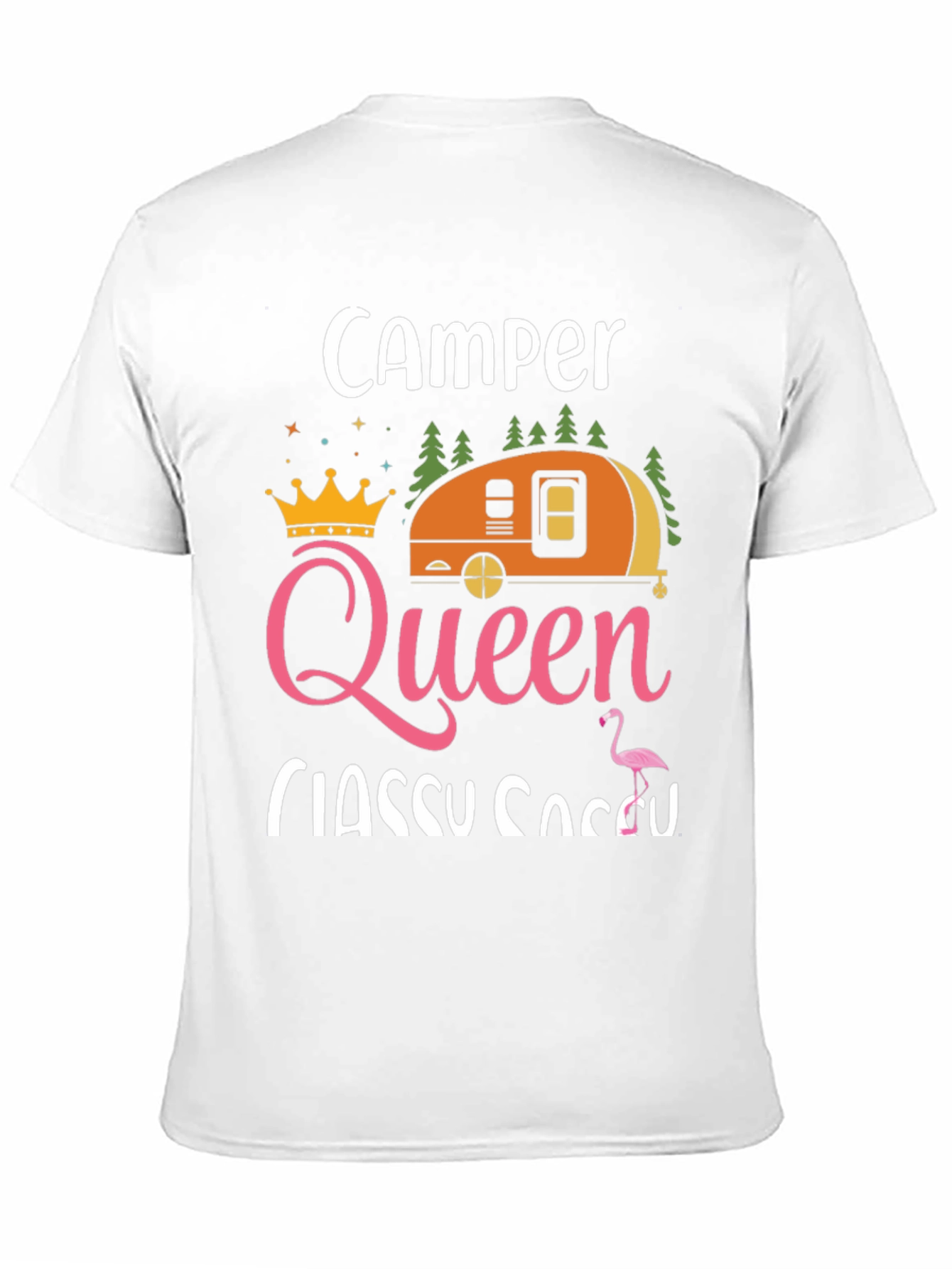 Black Camper Queen Classy Sassy Graphic T-Shirt view 11