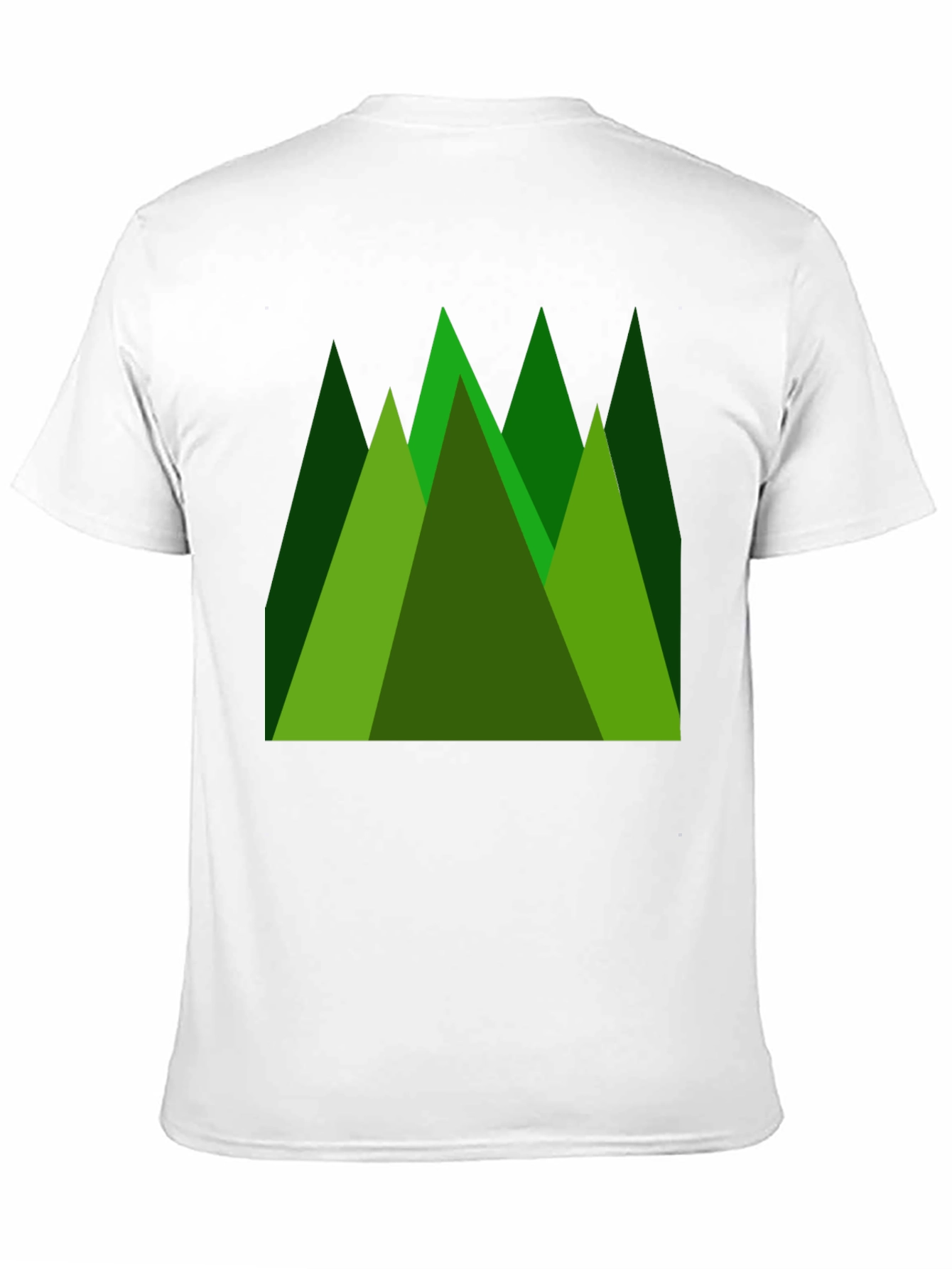 Black Geometric Mountain T-Shirt view 11