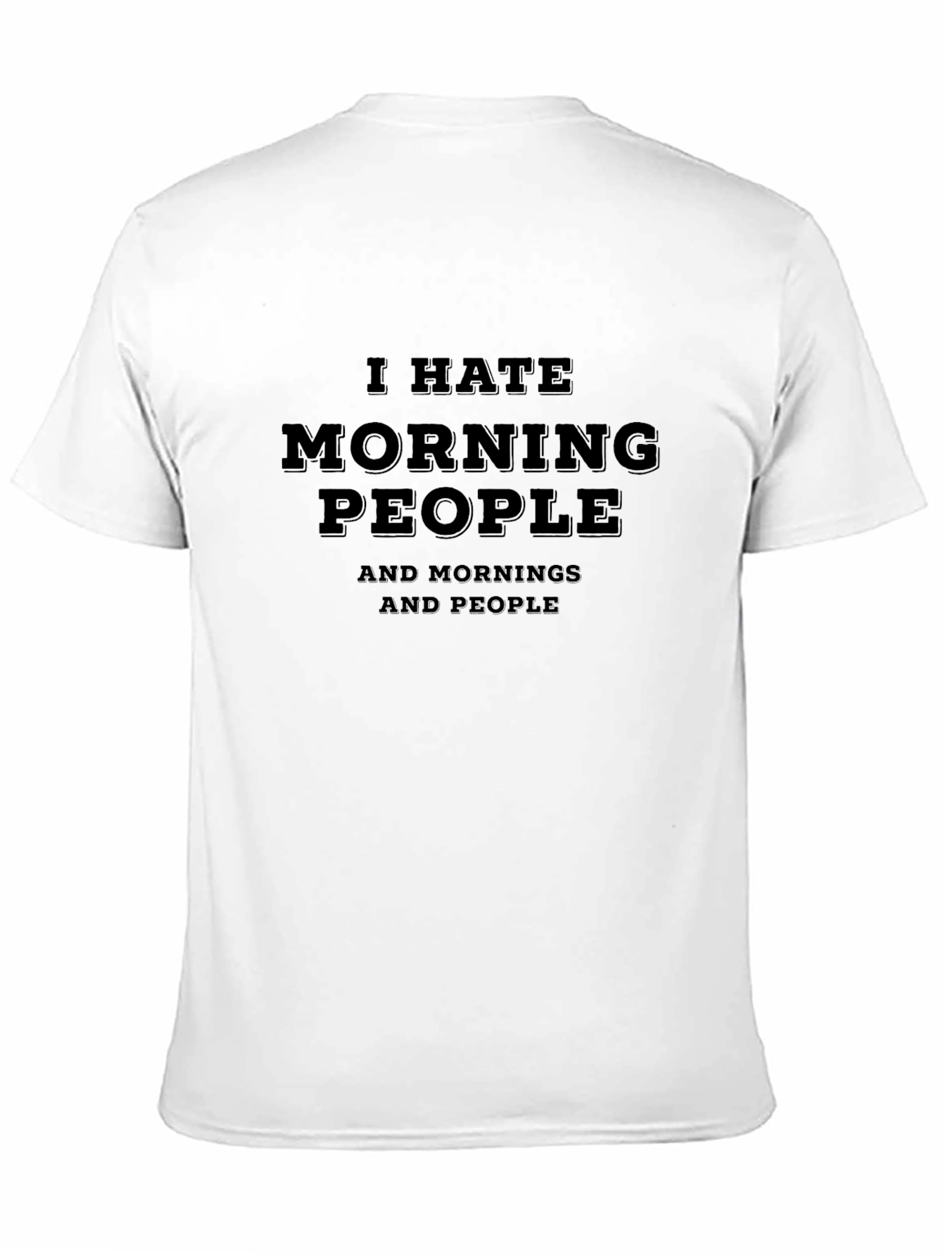 Black I Hate Morning People Black Graphic Tee view 11