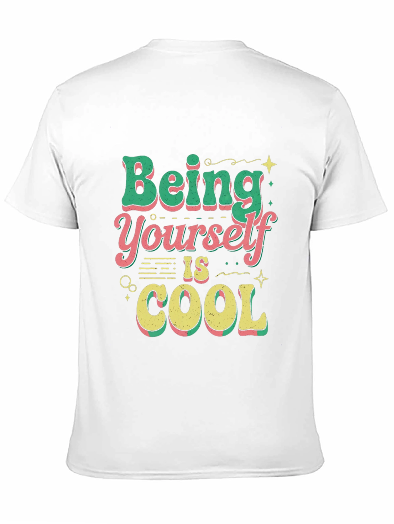 Black Being Yourself is Cool T-Shirt view 11