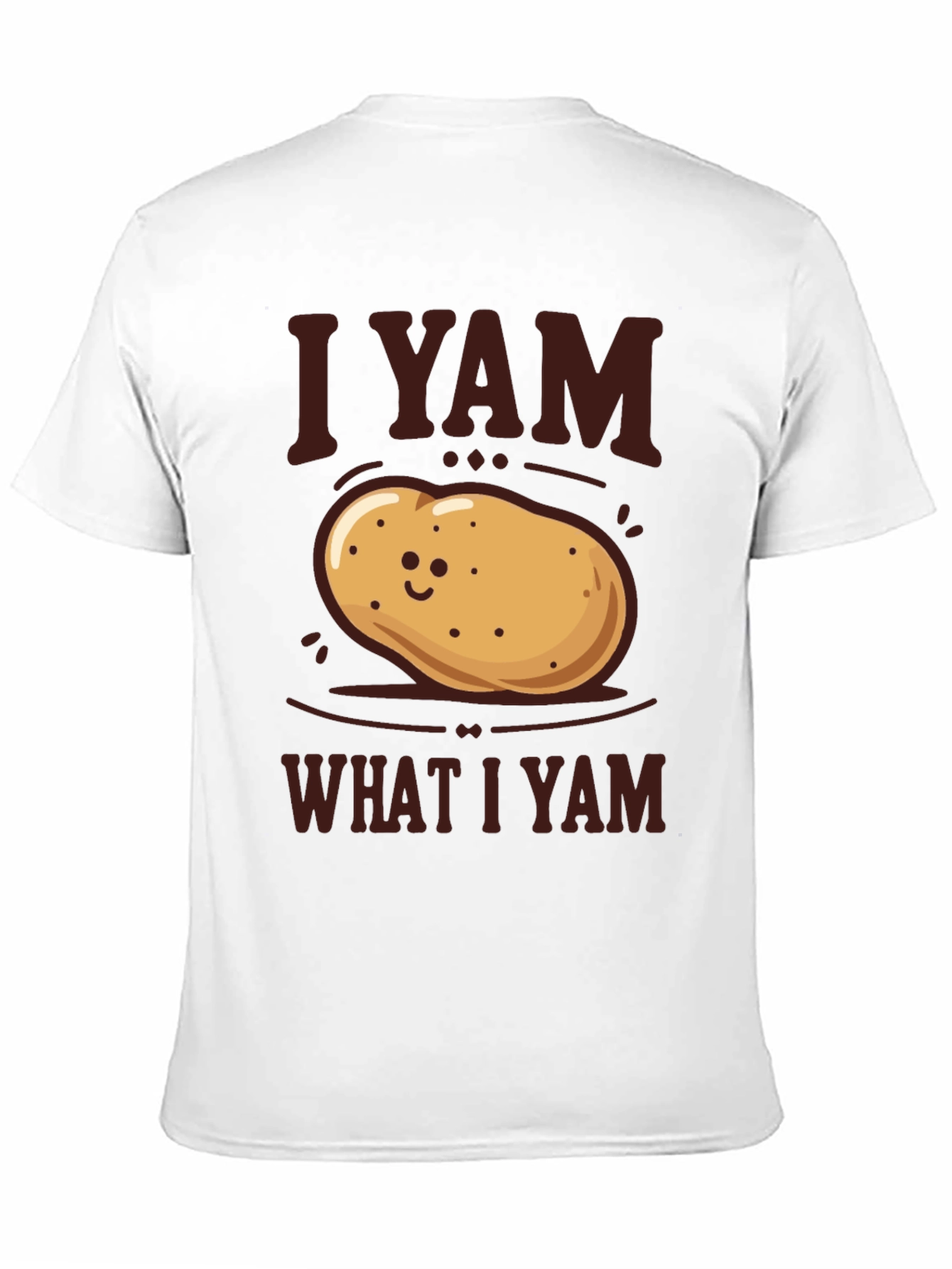 Black I Yam What I Yam Potato T-Shirt - Funny Graphic Tee view 11