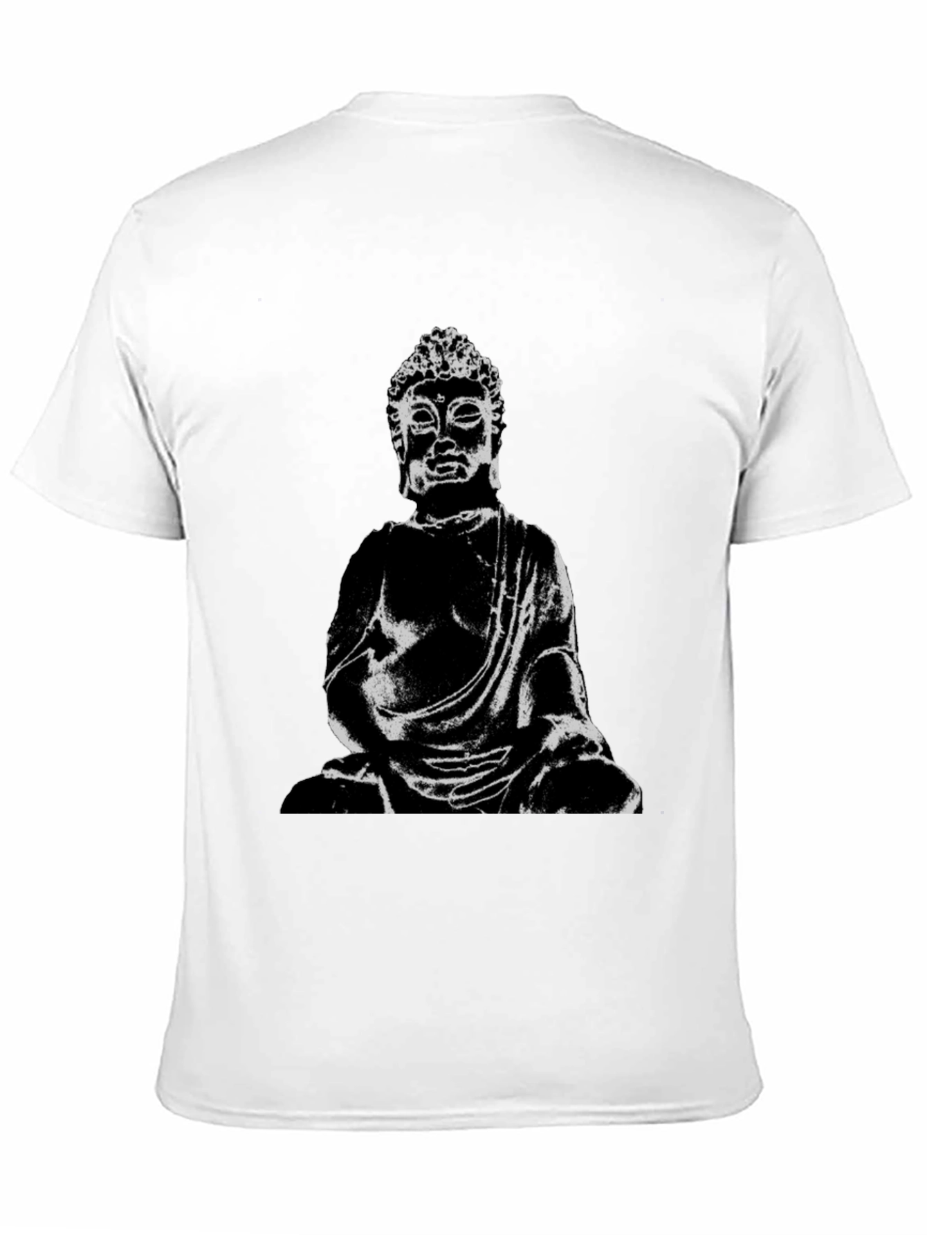 Black Buddha Graphic Print Black T-Shirt view 11