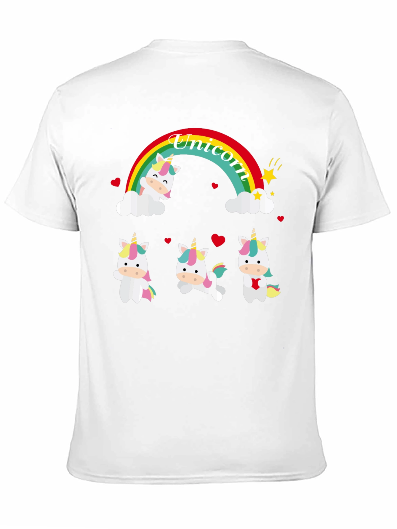 Unicorn Rainbow Graphic Tee - Black - 11